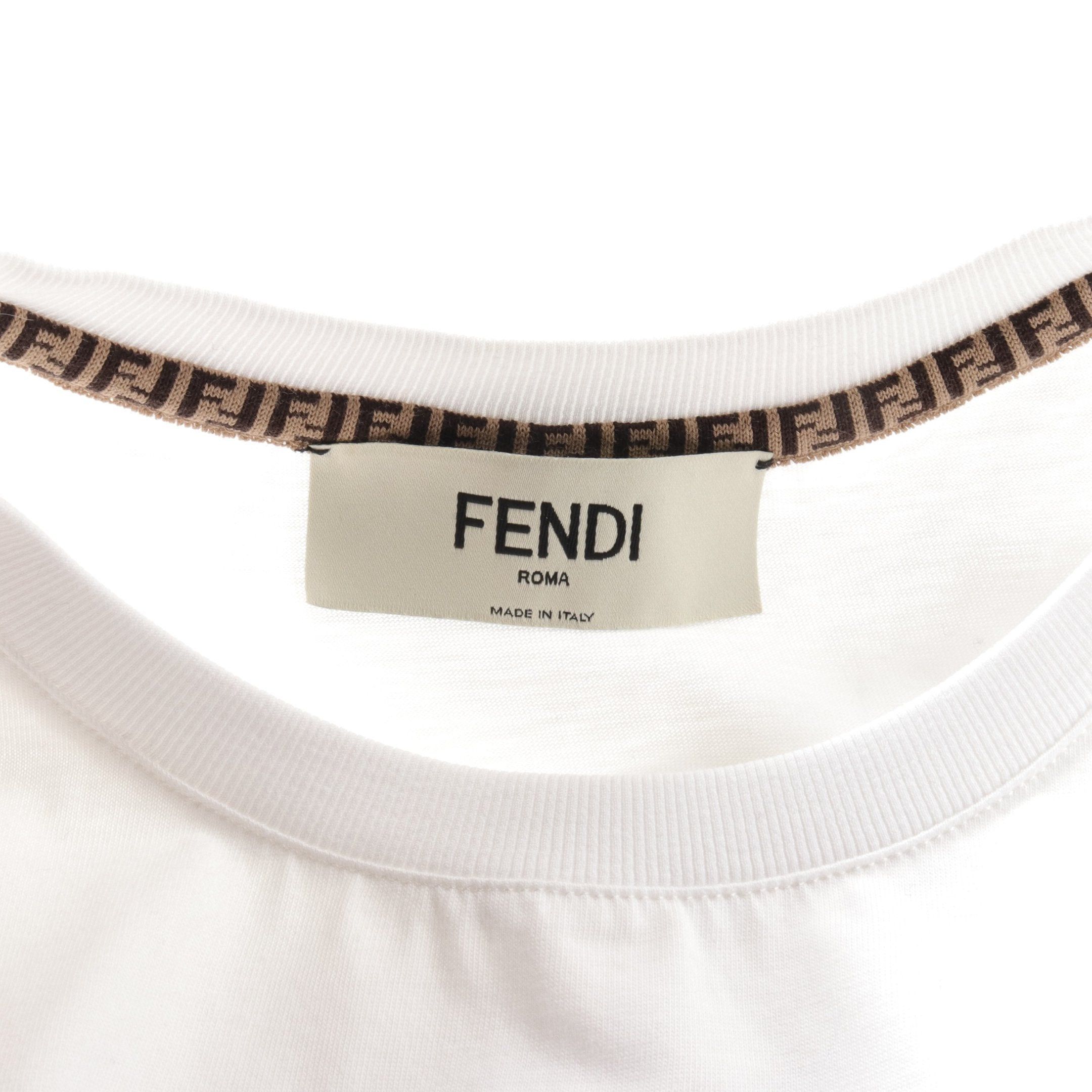 Fendi Fendi T-Shirt Logo Embroidery Cotton White Size ONE SIZE - 3 Thumbnail