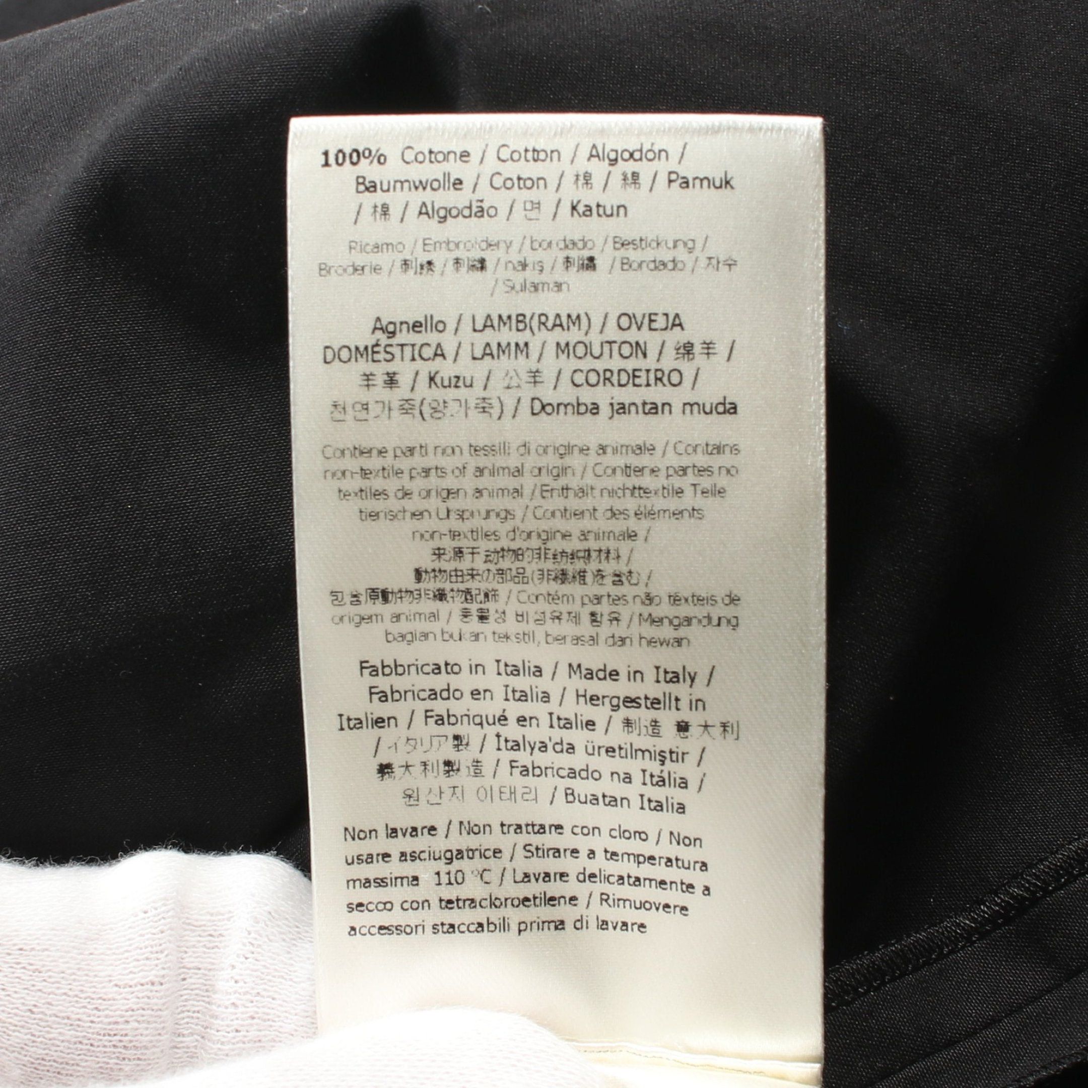 Fendi Fendi Half Zip Cut And Sew Short Sleeve Cotton Leather Black Size ONE SIZE - 5 Thumbnail