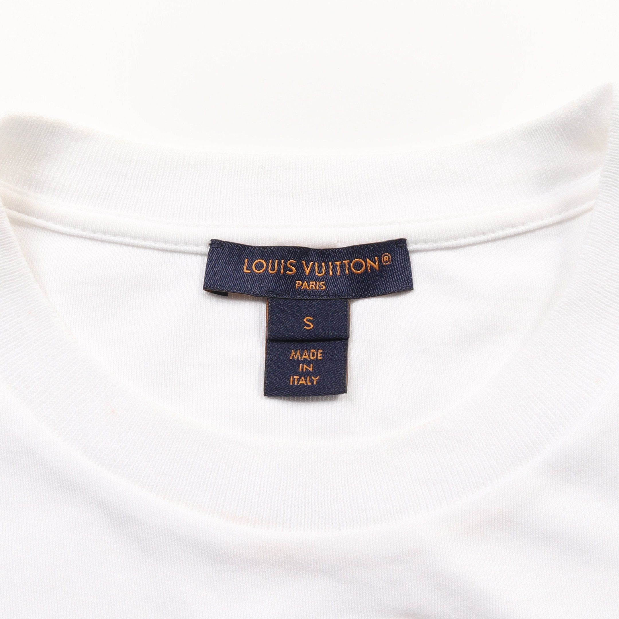 Louis Vuitton Louis Vuitton Lv Circle Plaque T-Shirt Cotton White Size ONE SIZE - 3 Thumbnail
