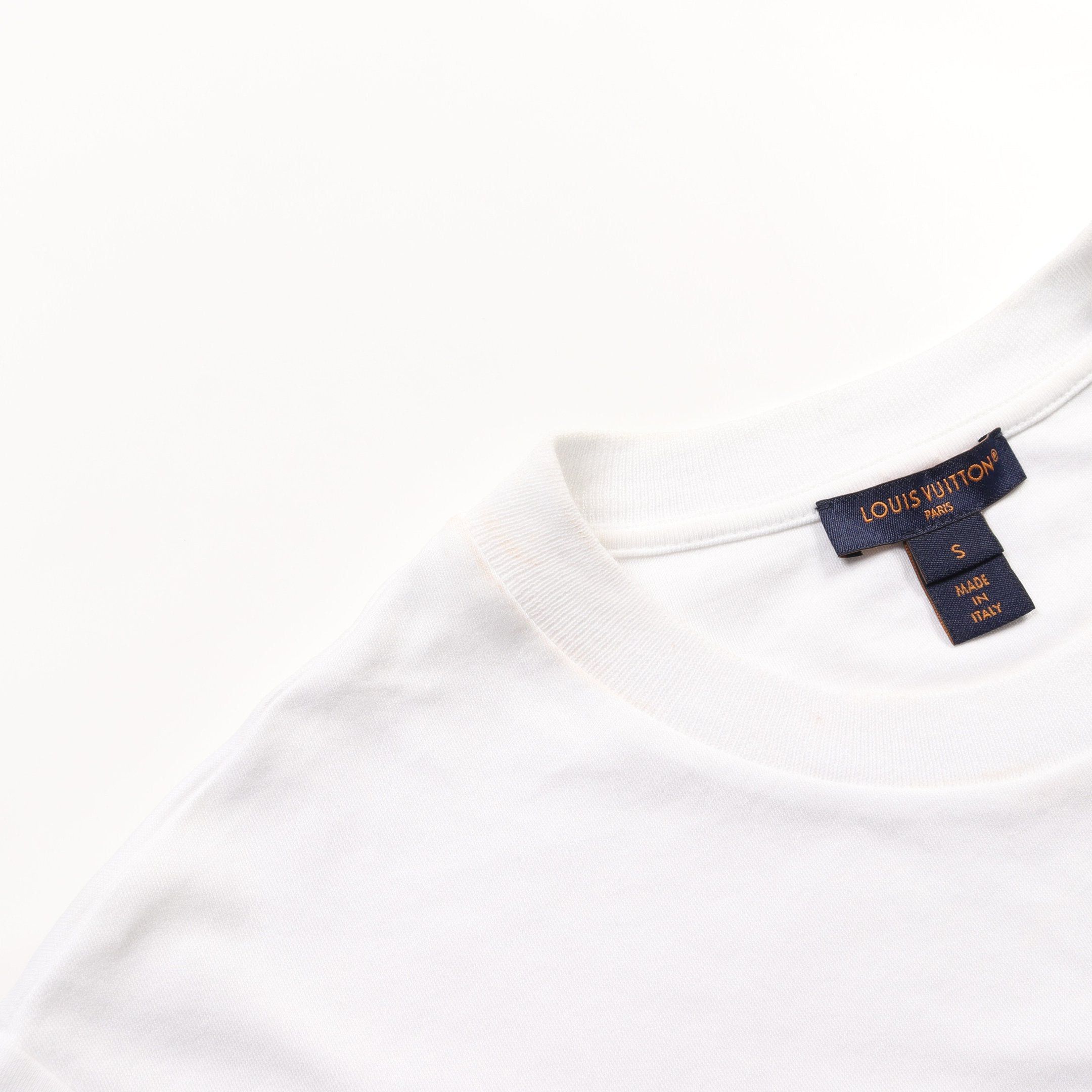 Louis Vuitton Louis Vuitton Lv Circle Plaque T-Shirt Cotton White Size ONE SIZE - 7 Thumbnail