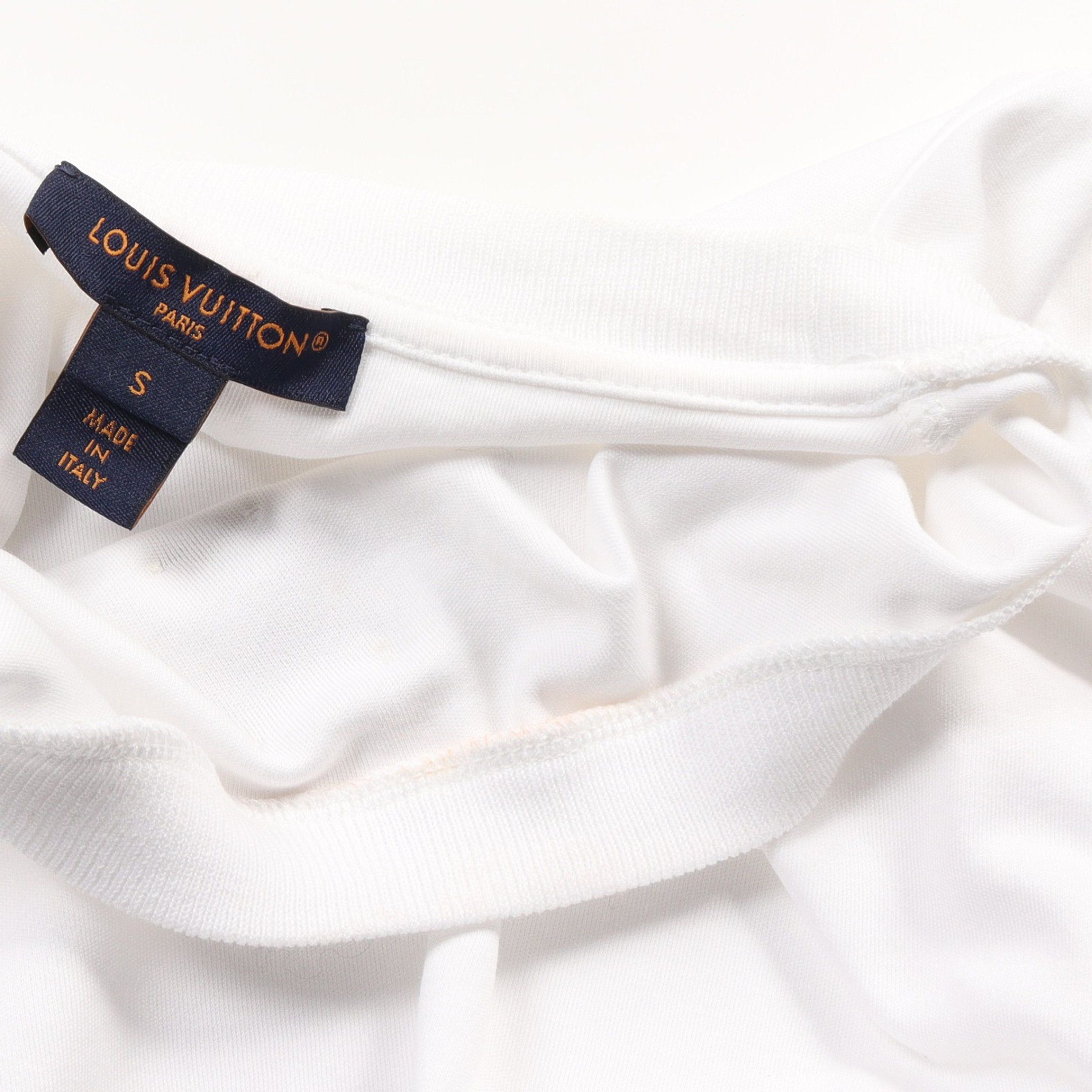 Louis Vuitton Louis Vuitton Lv Circle Plaque T-Shirt Cotton White Size ONE SIZE - 9 Thumbnail