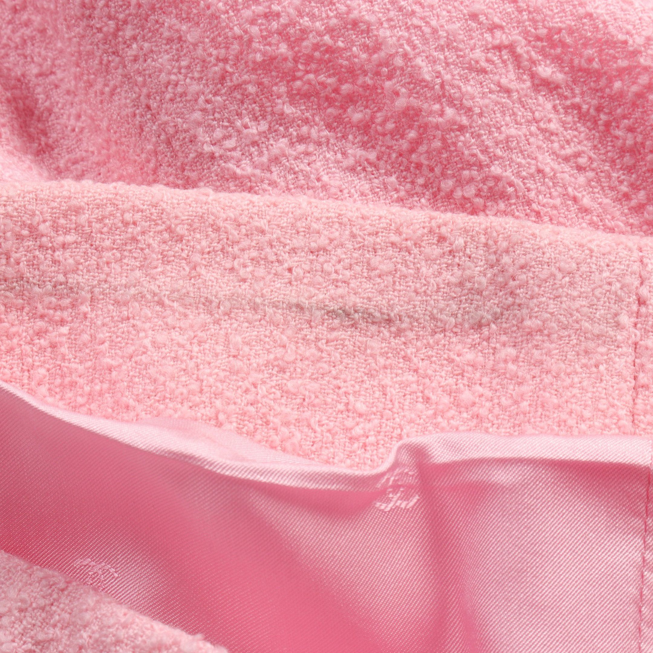Chanel Chanel Cocomark Button Tweed Skirt Suit Set Up Wool Pink 96P Size ONE SIZE - 8 Thumbnail