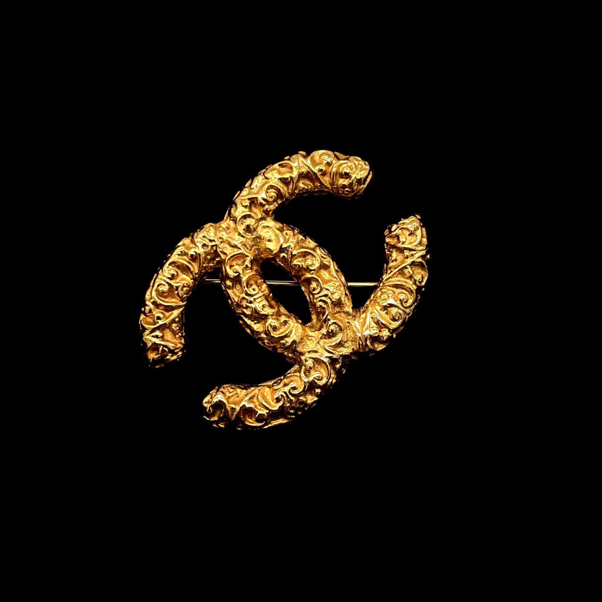 Chanel Chanel Coco Mark Lava Brooch Pm 93A Size ONE SIZE - 3 Thumbnail