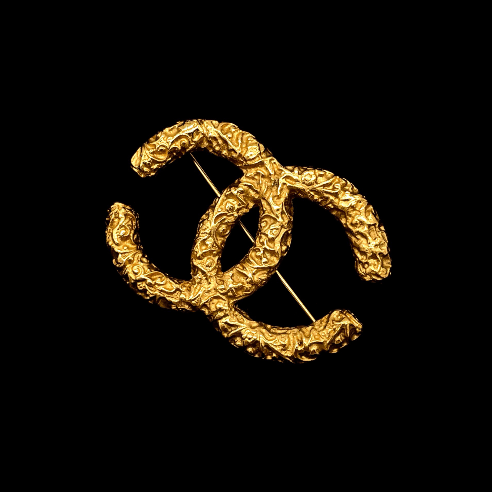 Chanel Chanel Lava Coco Mark Brooch Gm Size ONE SIZE - 4 Thumbnail