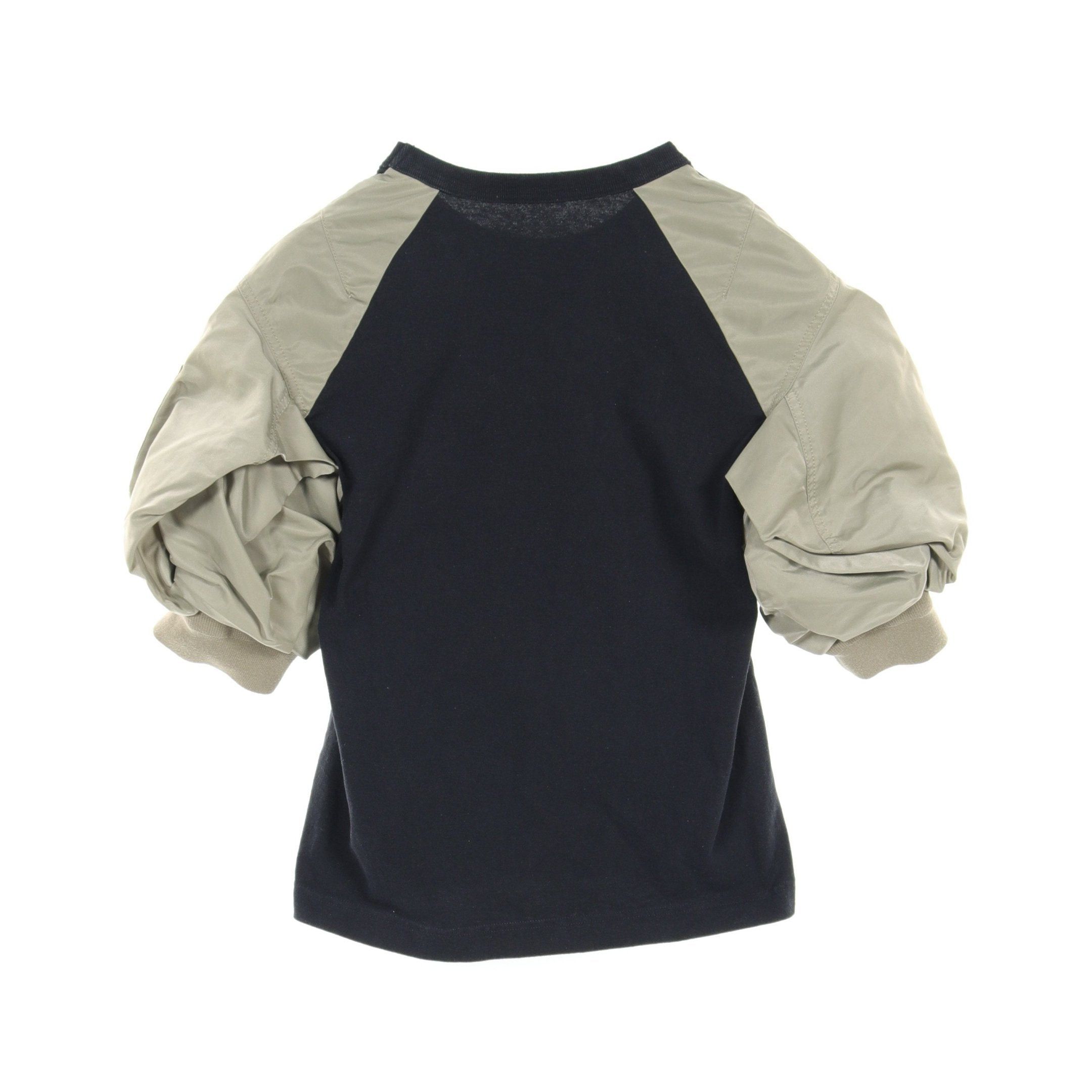 Sacai Sacai Nylon Twill * Cotton Jersey T-Shirt Docking Navy Gray Beige 24Ss Size ONE SIZE - 2 Thumbnail