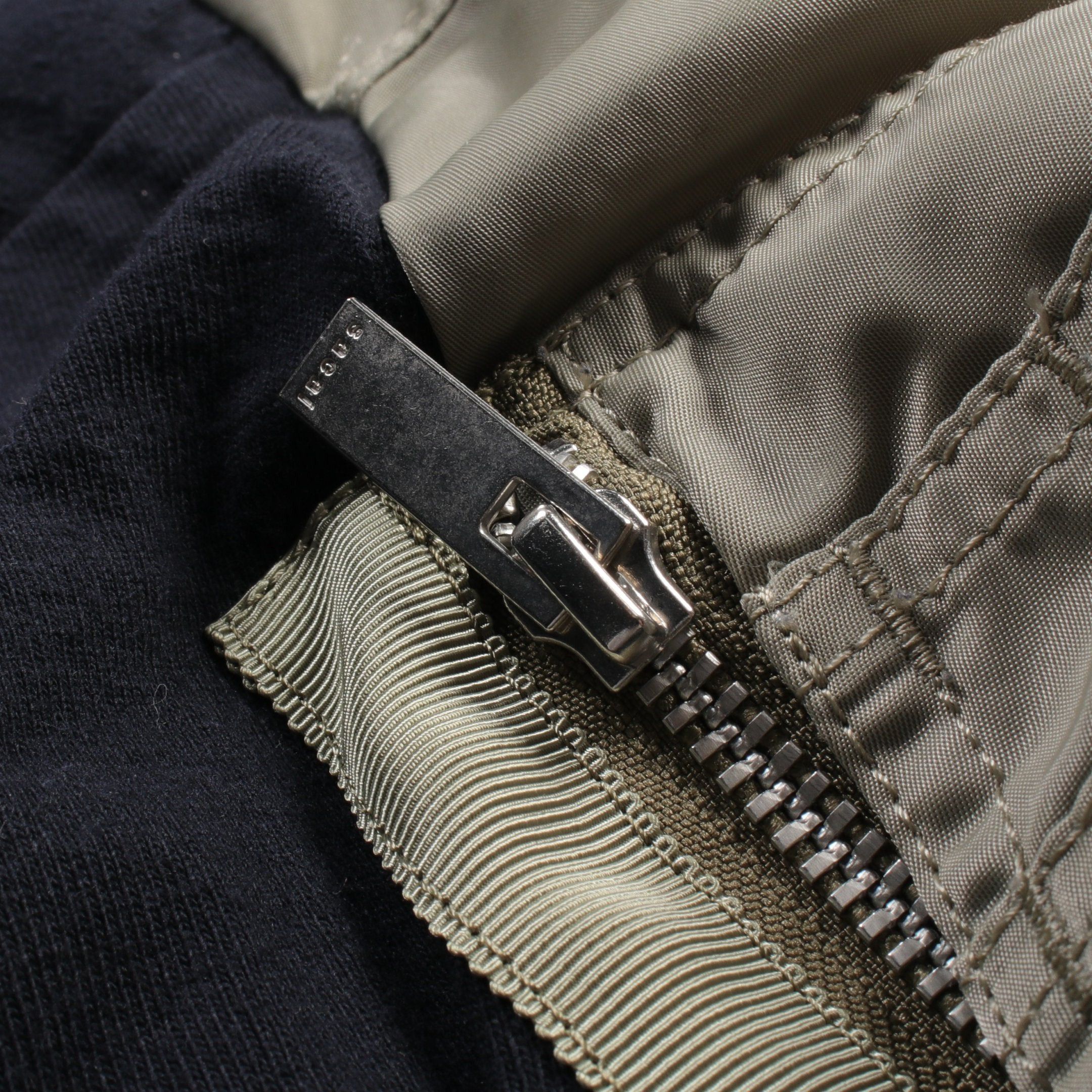 Sacai Sacai Nylon Twill * Cotton Jersey T-Shirt Docking Navy Gray Beige 24Ss Size ONE SIZE - 9 Thumbnail