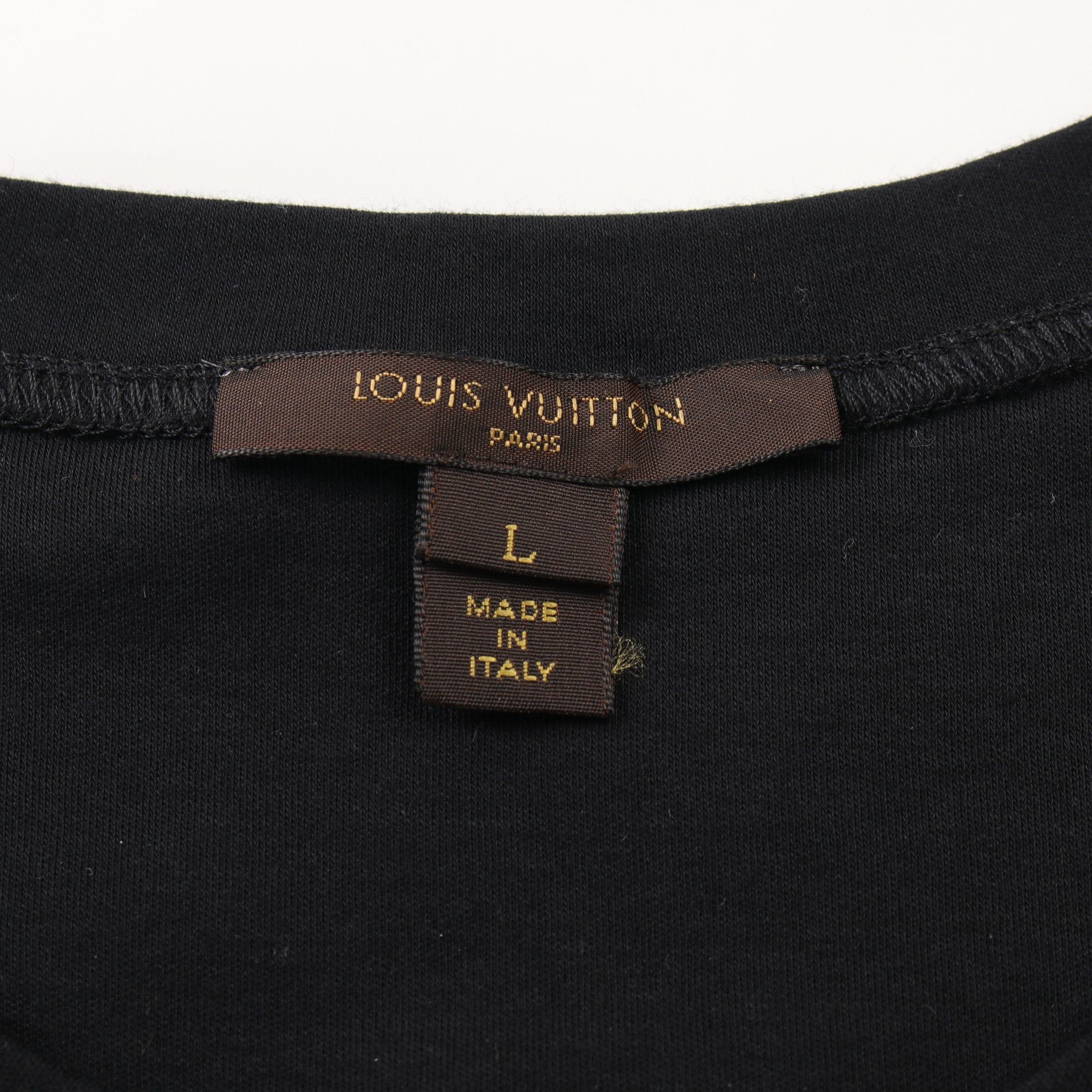 Louis Vuitton Louis Vuitton T-Shirt Ribbon Cotton Black Size ONE SIZE - 4 Thumbnail