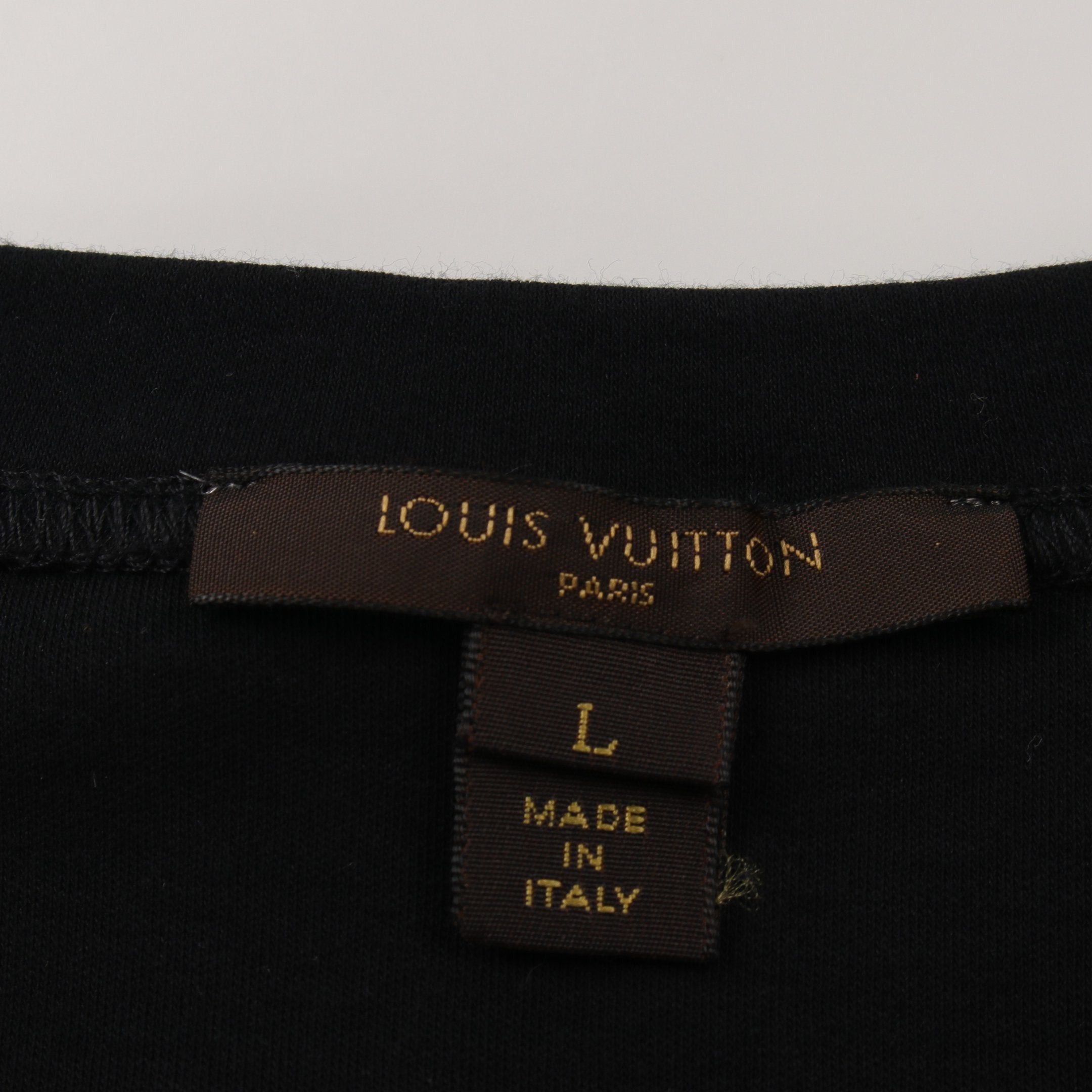 Louis Vuitton Louis Vuitton T-Shirt Ribbon Cotton Black Size ONE SIZE - 3 Thumbnail