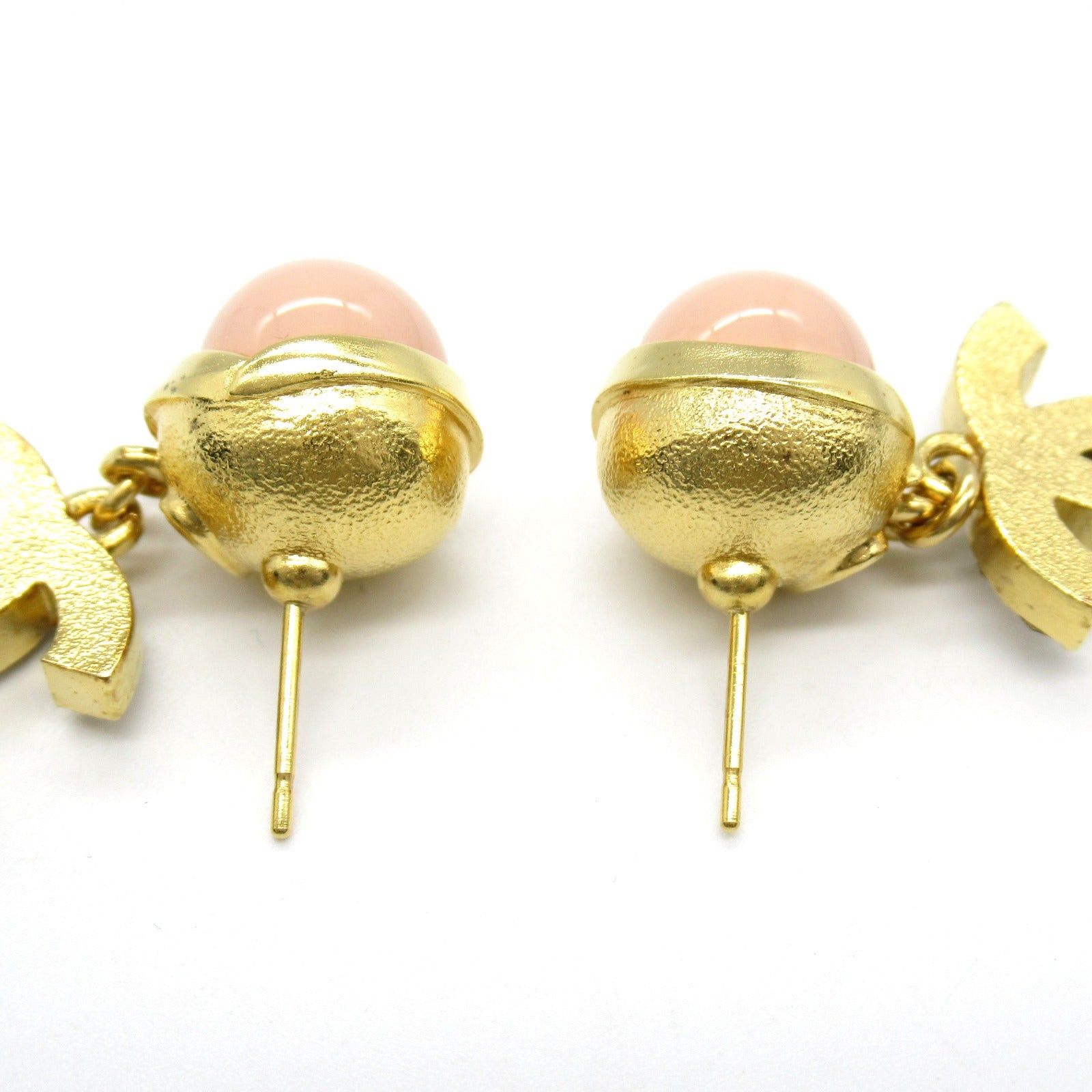 Chanel Chanel Coco Mark Earrings Gp (Gold Plated) Stone Pink Gold Size ONE SIZE - 2 Thumbnail