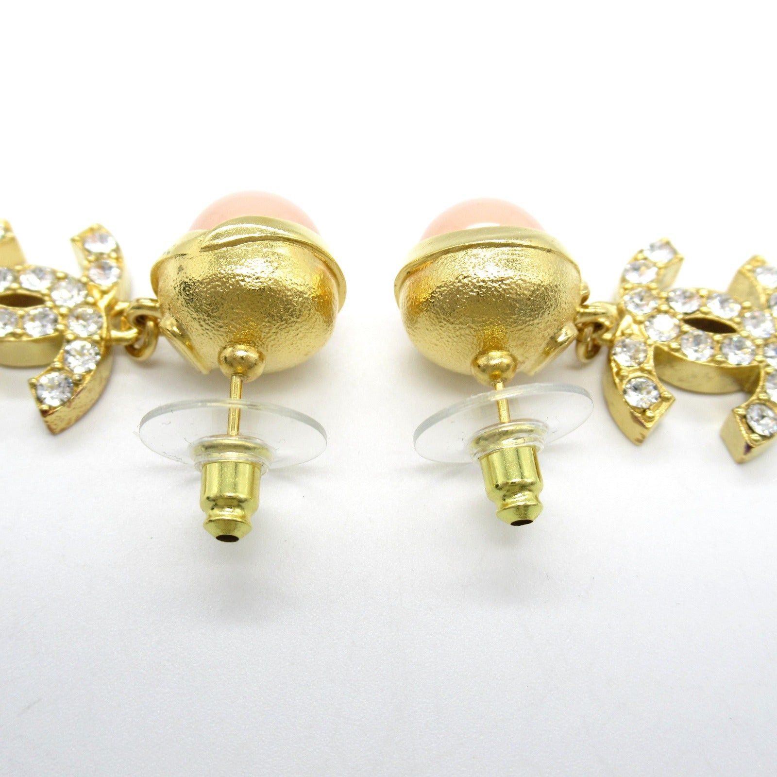 Chanel Chanel Coco Mark Earrings Gp (Gold Plated) Stone Pink Gold Size ONE SIZE - 3 Thumbnail