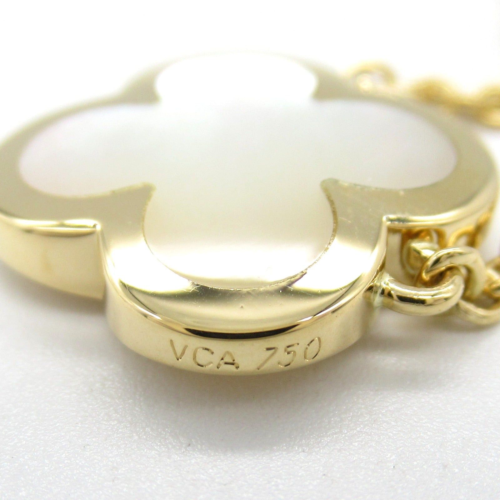 Van Cleef & Arpels Van Cleef Arpels Pure Alhambra Pendant Mother Of Pearl Necklace K18 (Yellow Gold) White Size ONE SIZE - 4 Thumbnail