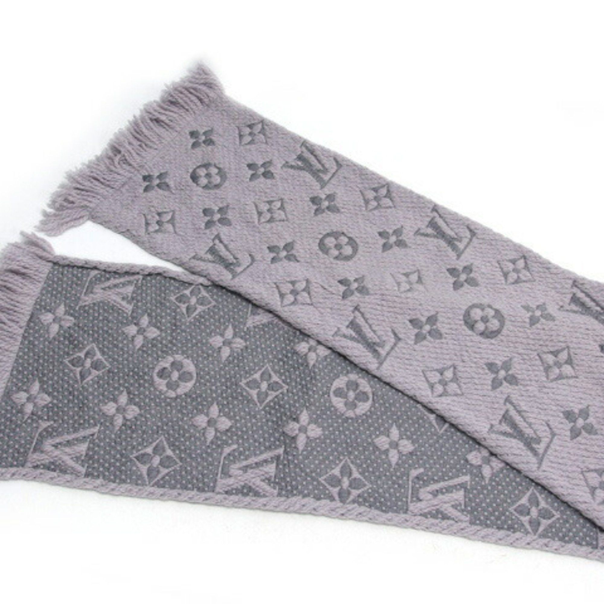 Louis Vuitton Louis Vuitton Monogram Scarf Echarpe Mania Gris Perle Size ONE SIZE - 5 Thumbnail