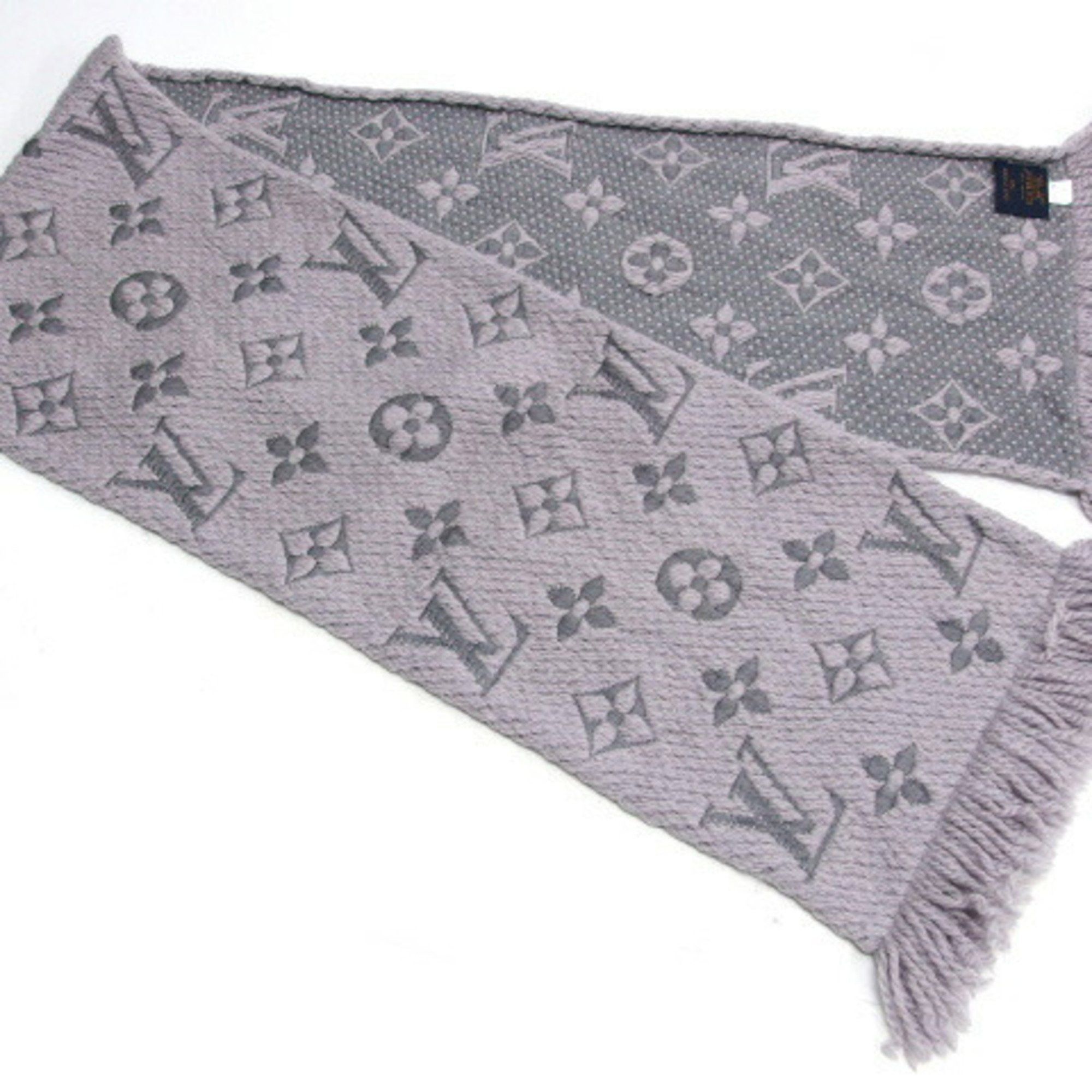 Louis Vuitton Louis Vuitton Monogram Scarf Echarpe Mania Gris Perle Size ONE SIZE - 4 Thumbnail