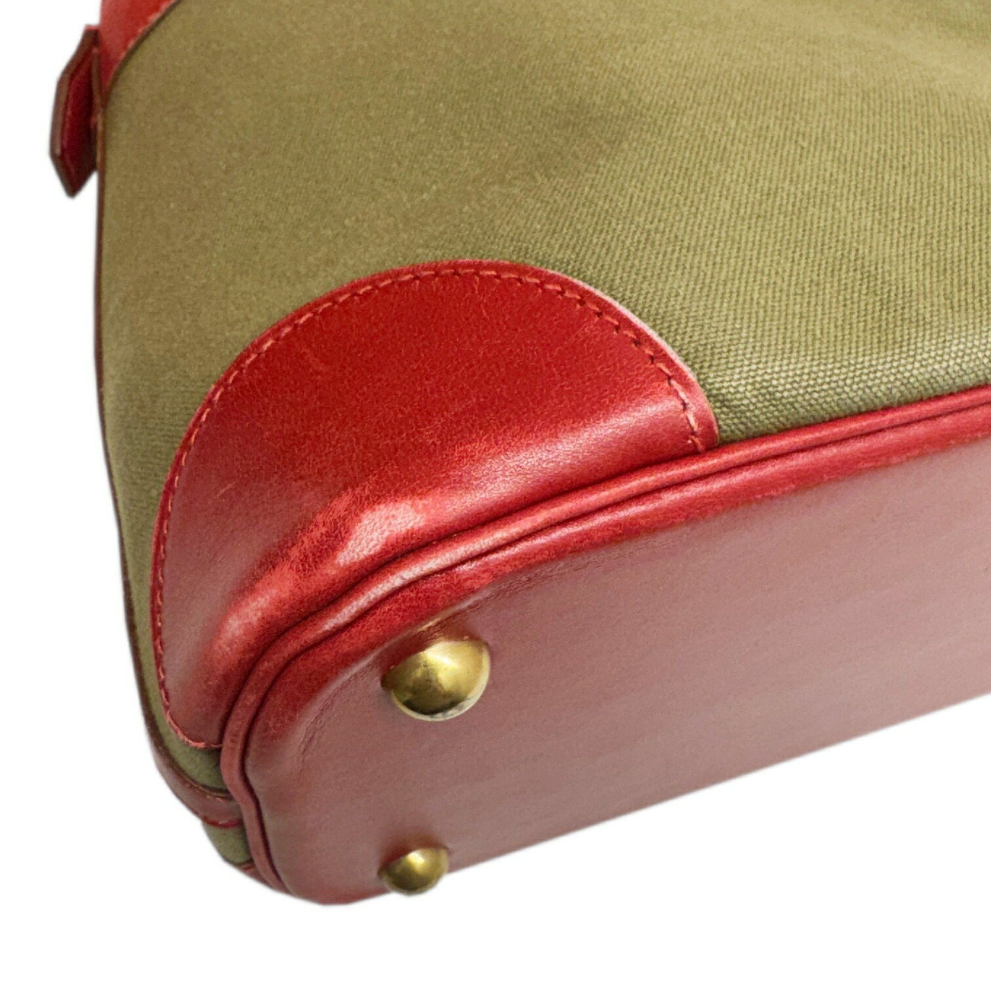 Hermes Hermes Handbag Shoulder Bag Bolide 35 Rouge Garance Khaki Box Calf Toile Officier 〇Y Stamp Manufactured in 1995 2way Women's Size ONE SIZE - 8 Thumbnail