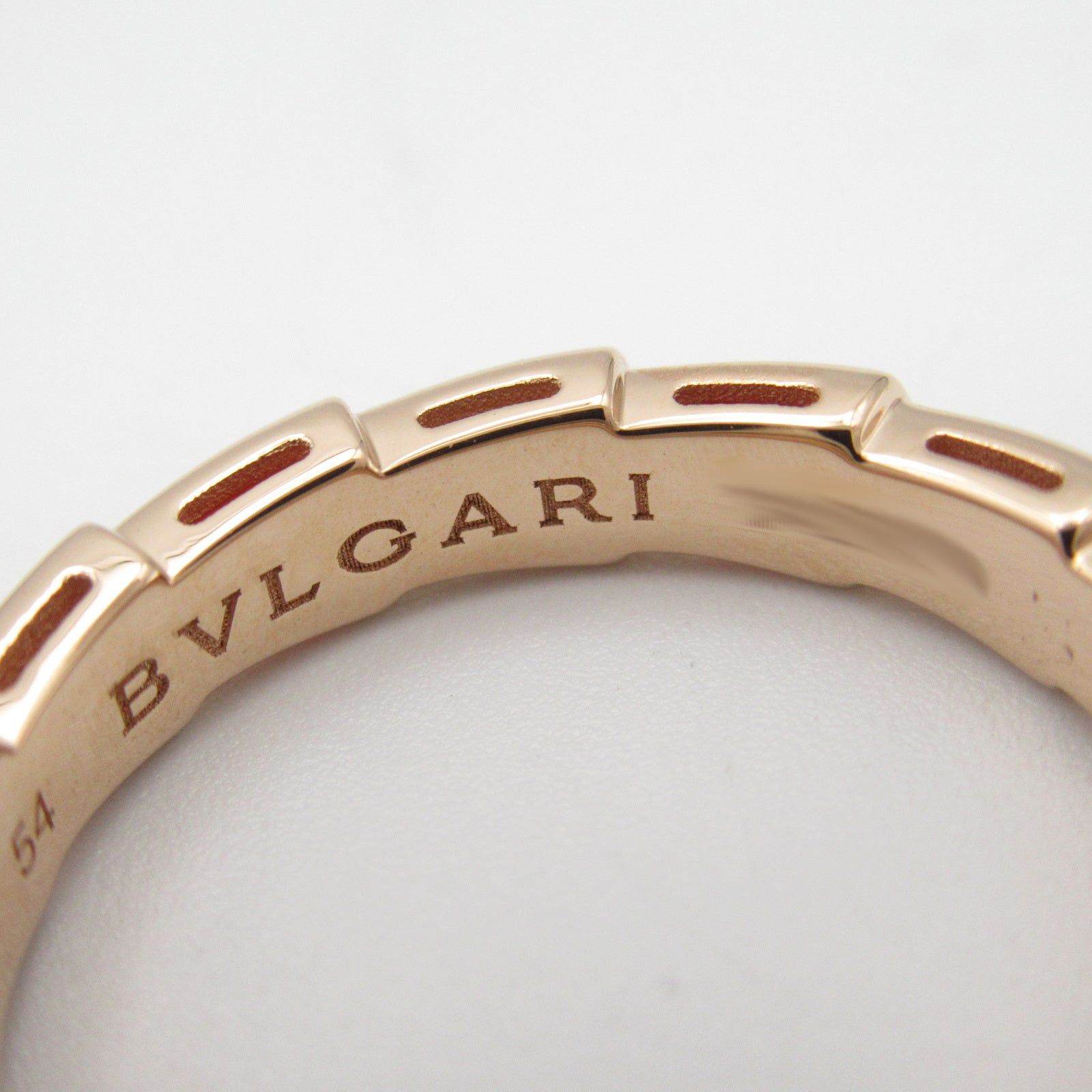 Bvlgari Bvlgari Serpenti Viper Ring K18Pg (Pink Gold) Diamond Carnelian Red Clear Size ONE SIZE - 5 Thumbnail