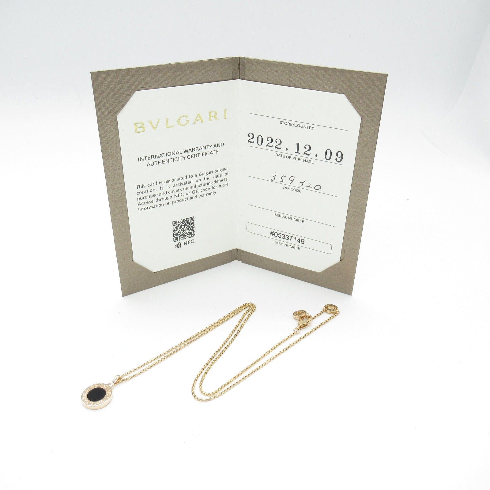 Bvlgari Bvlgari Bulgari Necklace K18Pg (Pink Gold) Onyx Black Size ONE SIZE - 6 Thumbnail