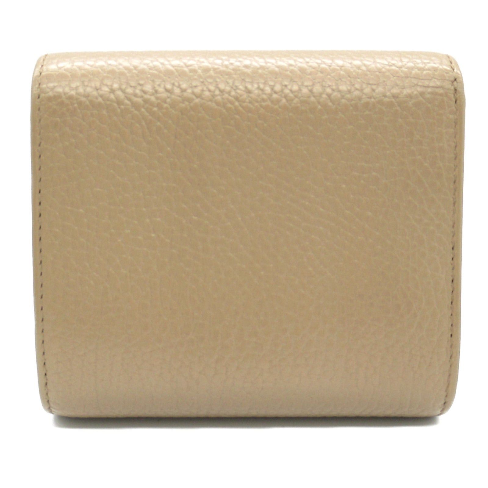 Gucci Gucci Double G Bi-Fold Wallet Leather Beige Size ONE SIZE - 2 Thumbnail