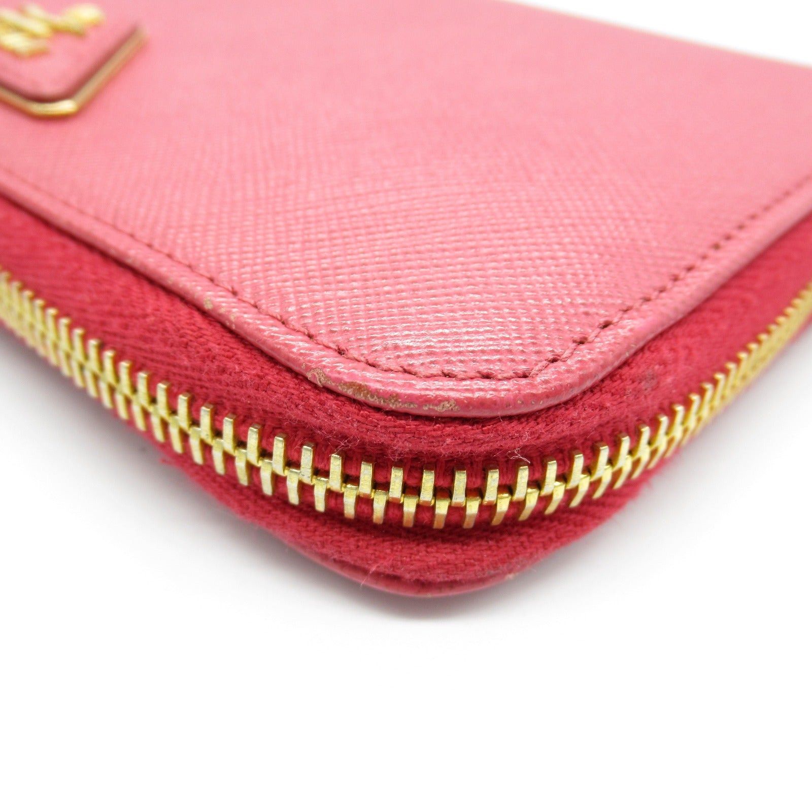 Prada Prada Round Long Wallet Zipper Saffiano Leather Pink Size ONE SIZE - 11 Thumbnail