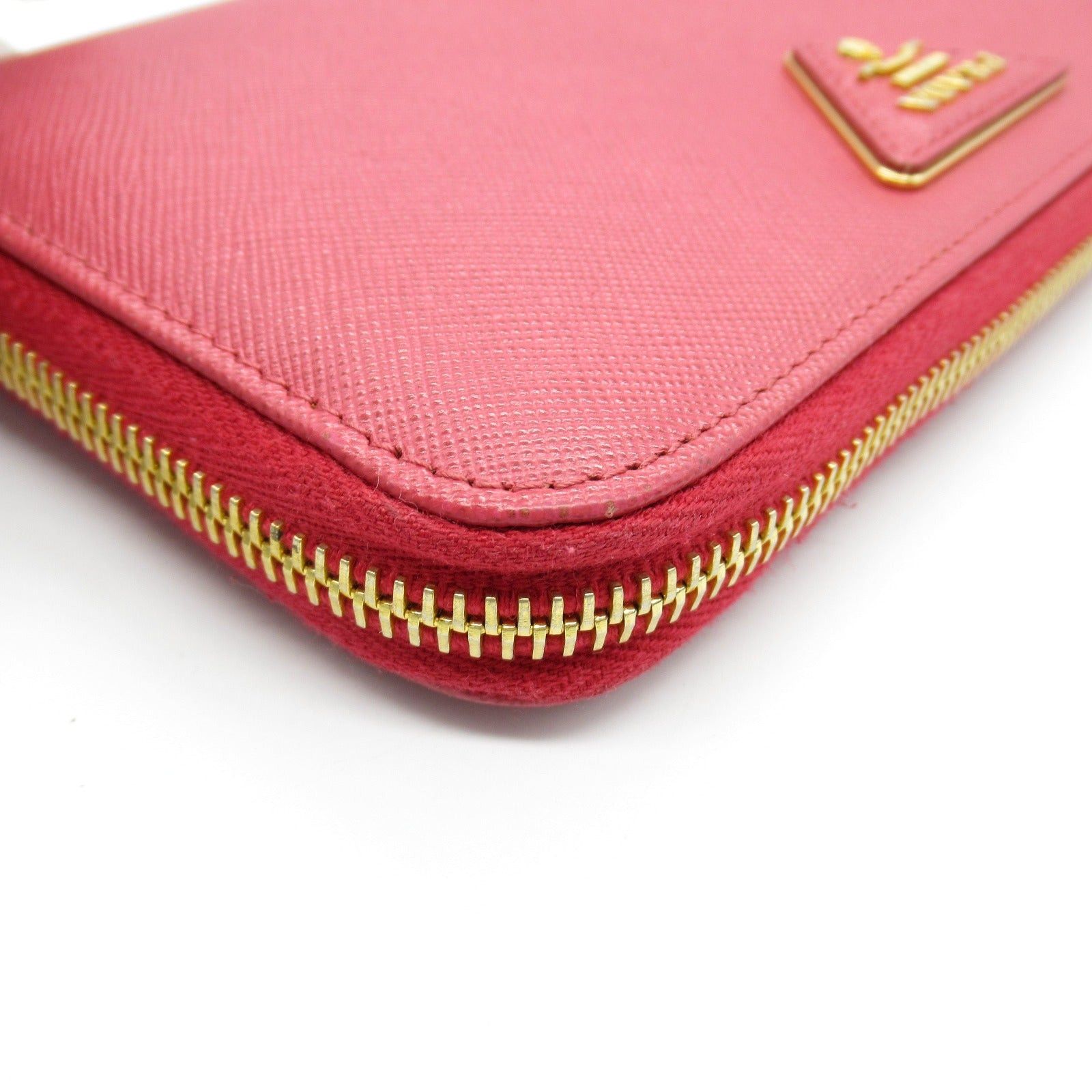 Prada Prada Round Long Wallet Zipper Saffiano Leather Pink Size ONE SIZE - 10 Thumbnail