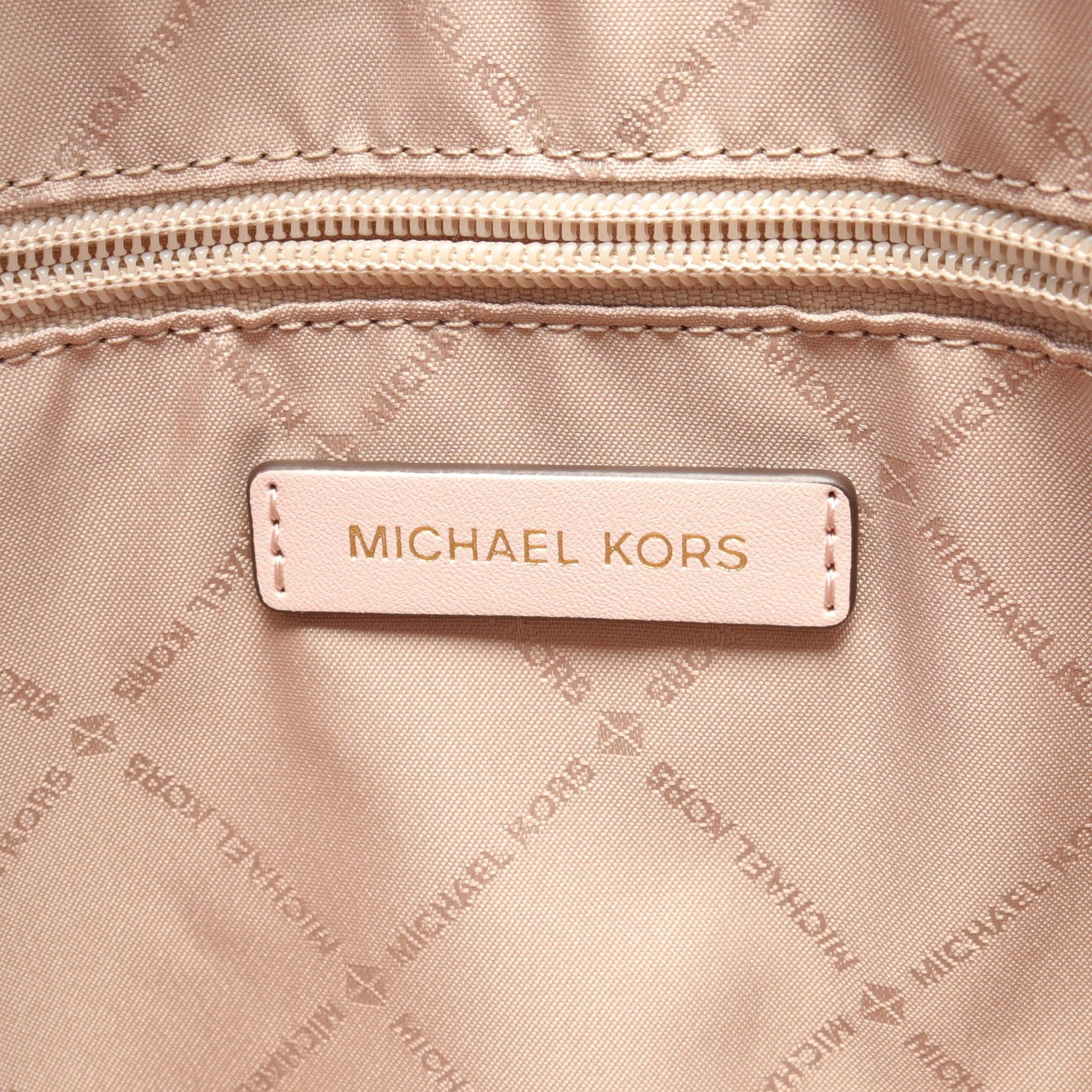 Michael Kors Michael Kors Charlotte Shoulder Bag Tote Leather Pink Gold Off White Size ONE SIZE - 4 Thumbnail
