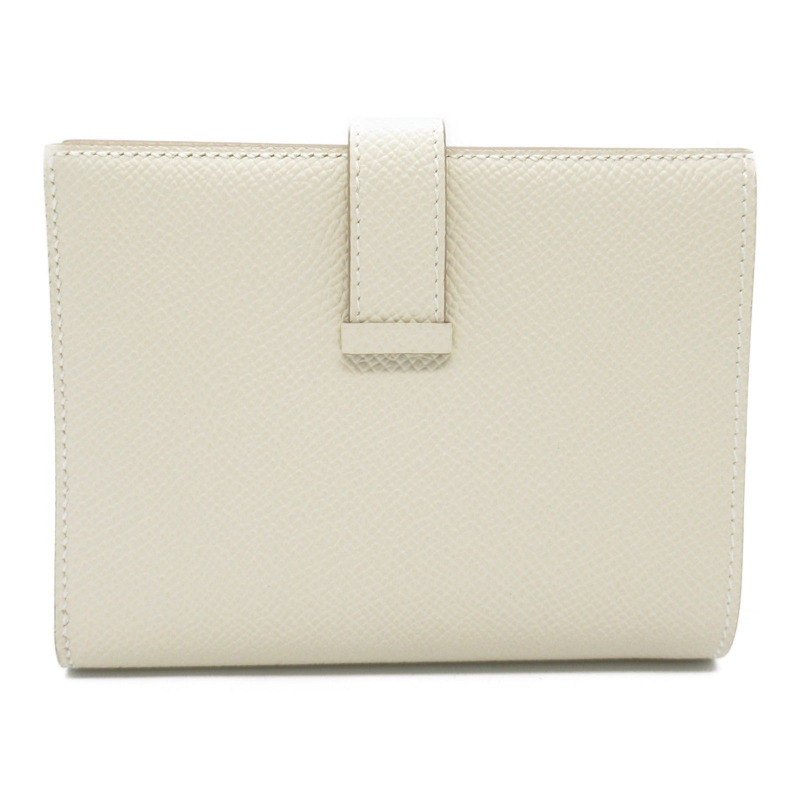 Hermes Hermes Bearn Compact Kure Bi-Fold Wallet Leather Veau Epsom Ivory Gold Hardware Double Engraved Size ONE SIZE - 2 Thumbnail
