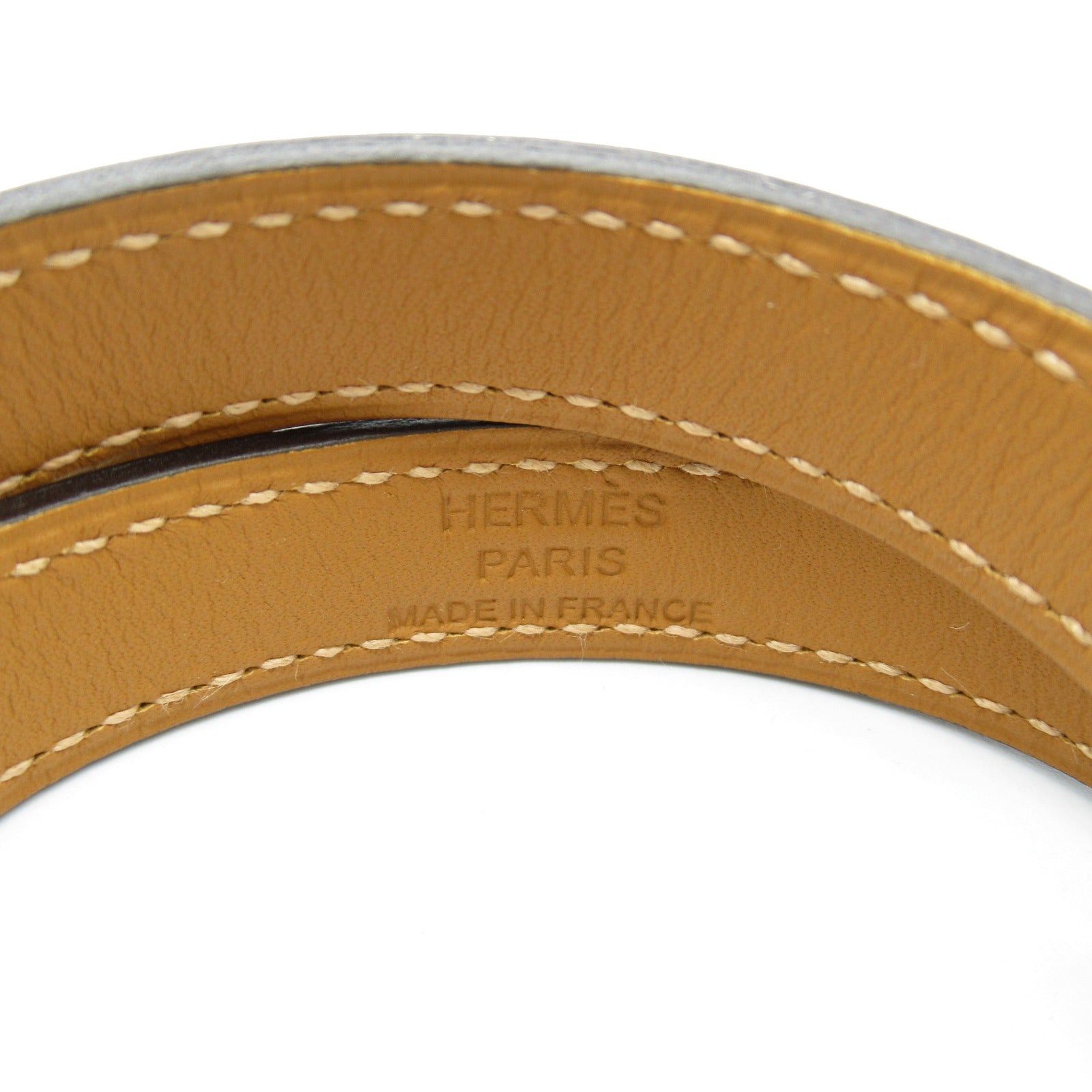 Hermes Hermes Kelly Double Tour Etoupe Bracelet Leather Veau Swift Gray D Stamp Size ONE SIZE - 3 Thumbnail