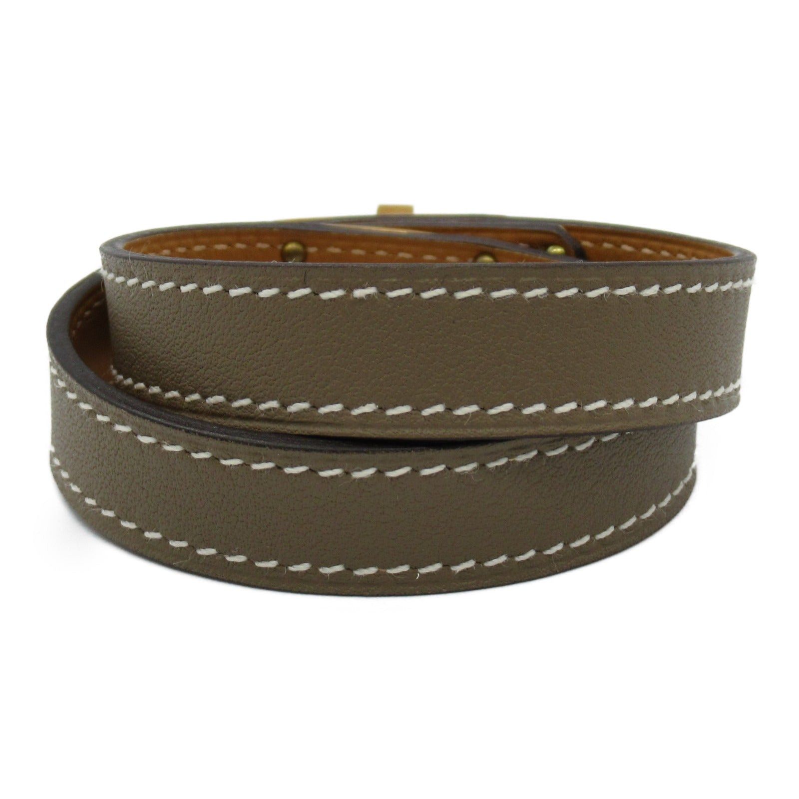 Hermes Hermes Kelly Double Tour Etoupe Bracelet Leather Veau Swift Gray D Stamp Size ONE SIZE - 2 Thumbnail