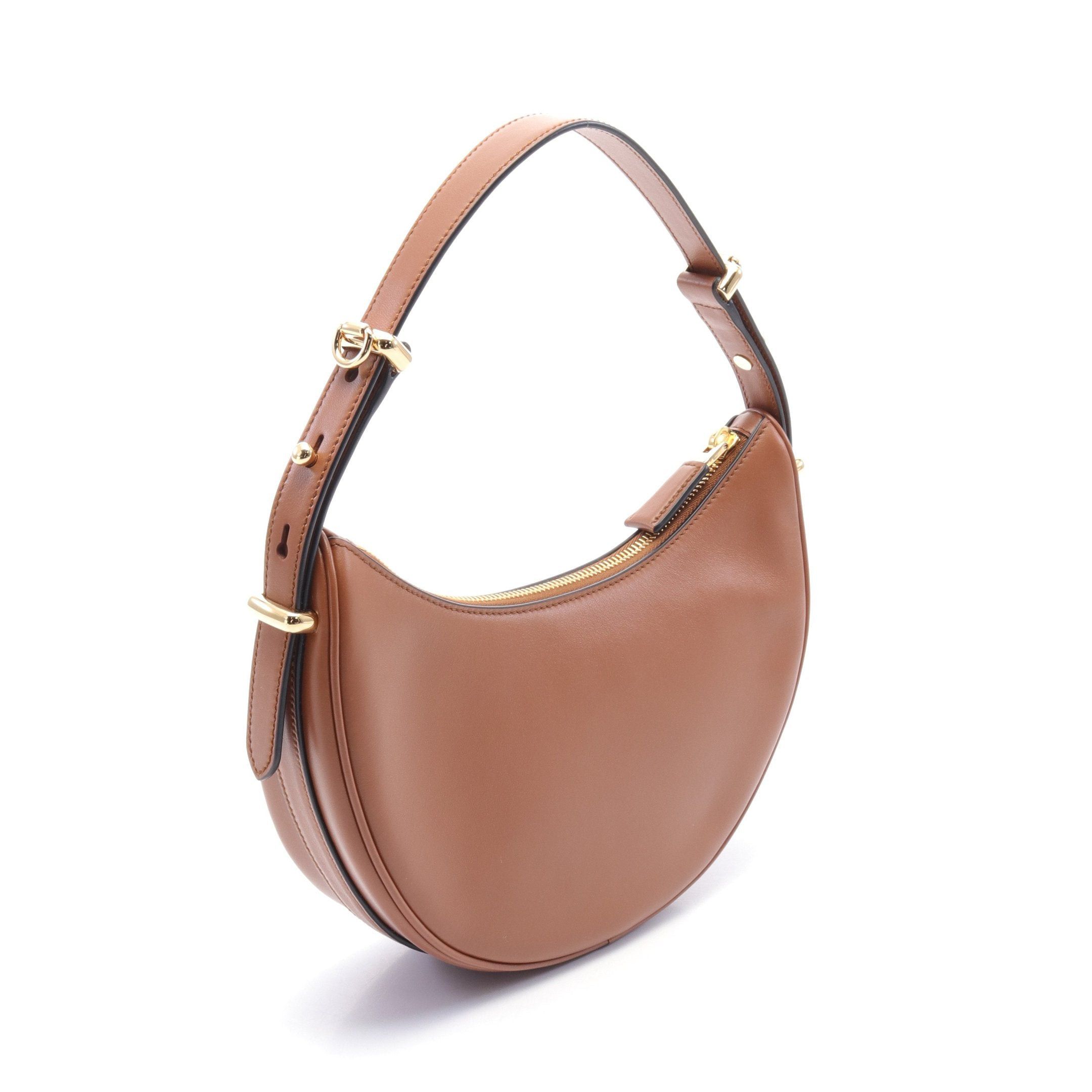 Prada Prada Soft Calf Arke Handbag Leather Brown Size ONE SIZE - 2 Thumbnail