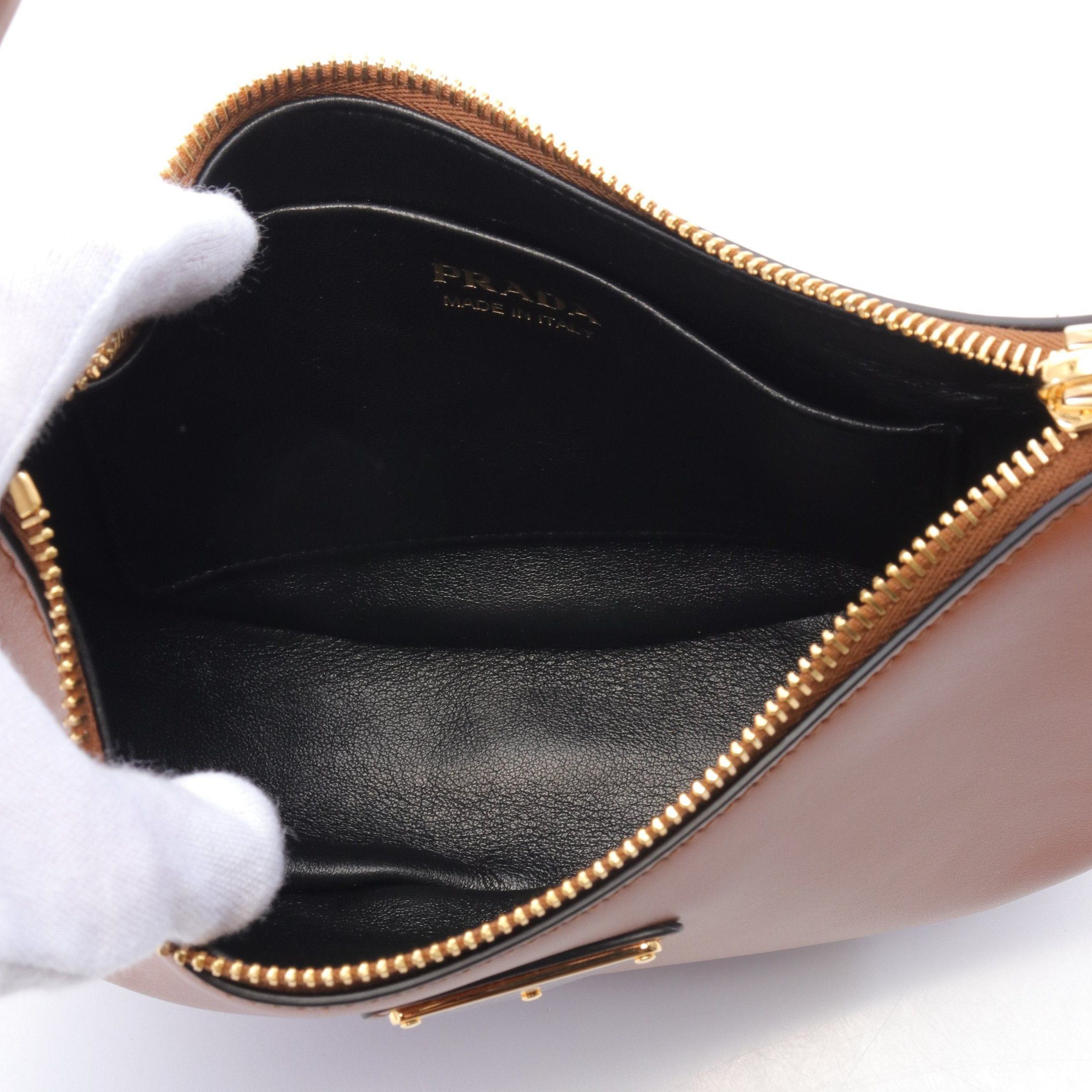 Prada Prada Soft Calf Arke Handbag Leather Brown Size ONE SIZE - 3 Thumbnail