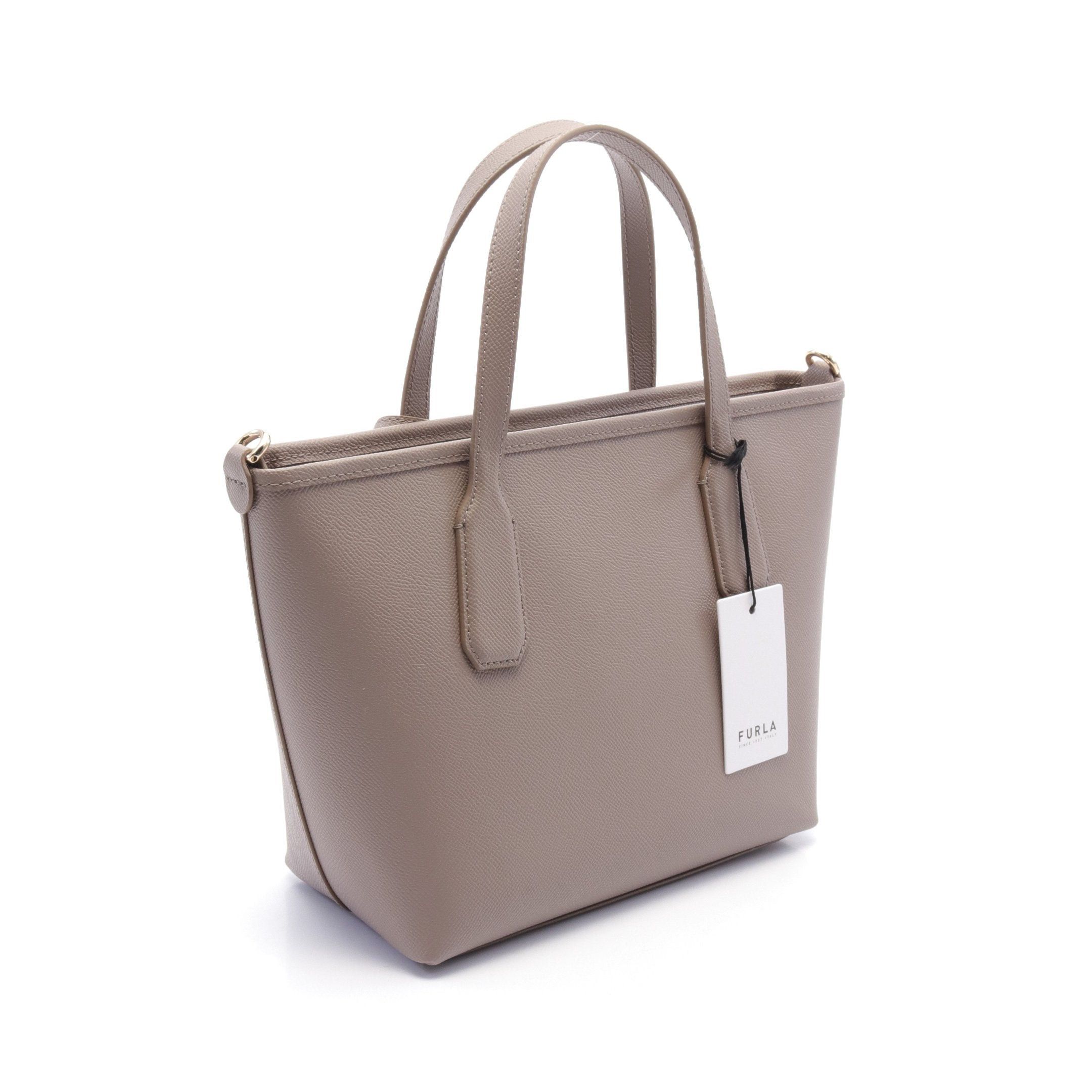 Furla Furla Classic Handbag Tote Bag Leather Gray Brown Size ONE SIZE - 2 Thumbnail