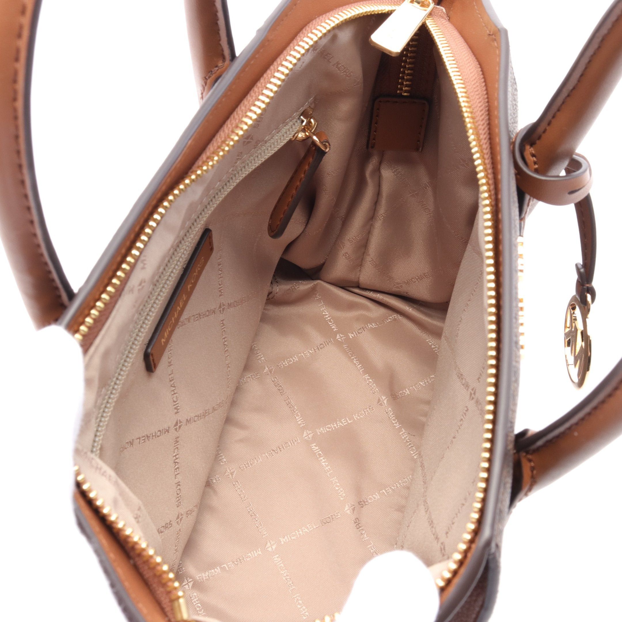 Michael Kors Michael Kors Avril Handbag Leather Dark Brown Size ONE SIZE - 3 Thumbnail