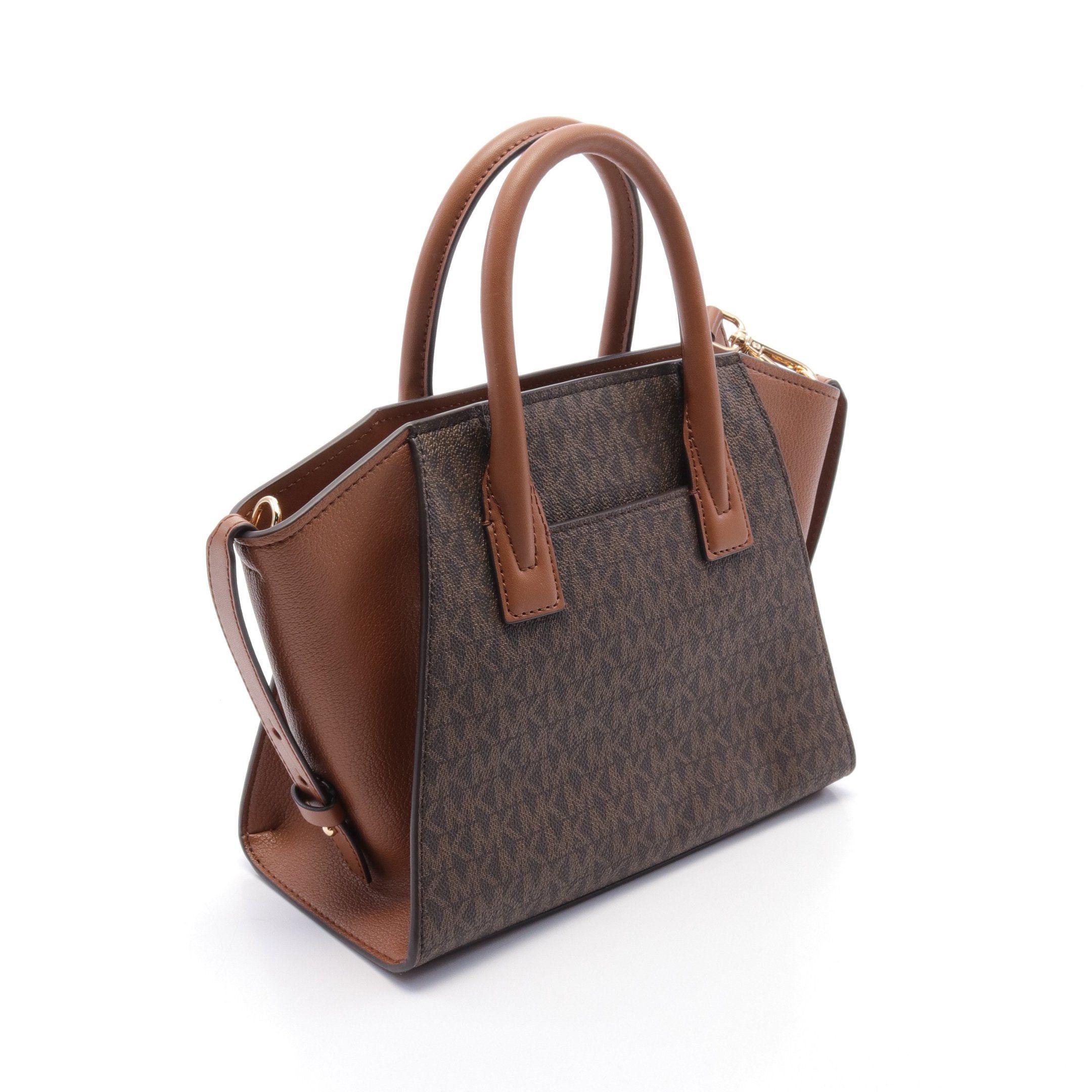 Michael Kors Michael Kors Avril Handbag Leather Dark Brown Size ONE SIZE - 2 Thumbnail