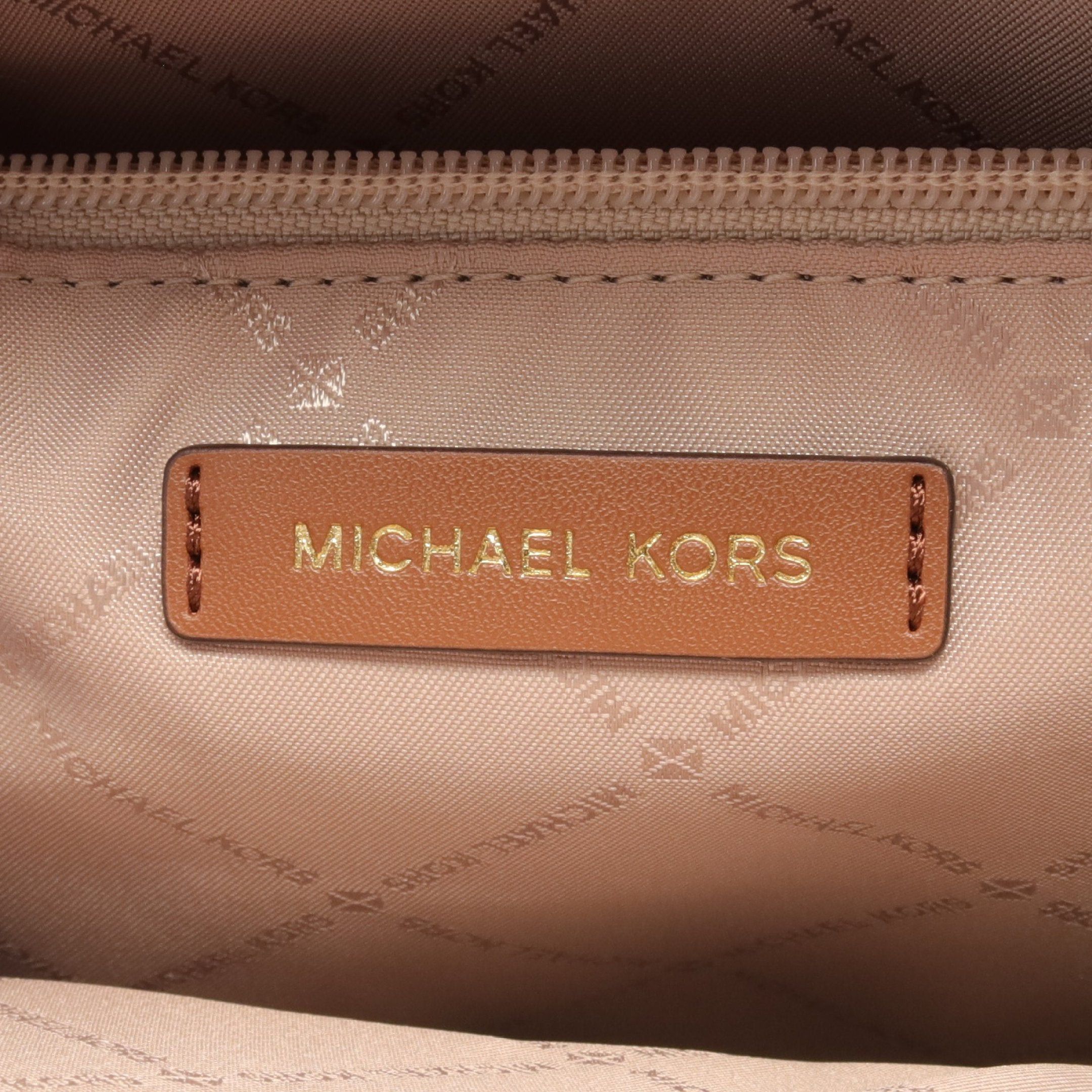 Michael Kors Michael Kors Jaycee Backpack Rucksack Leather White Brown Size ONE SIZE - 4 Thumbnail