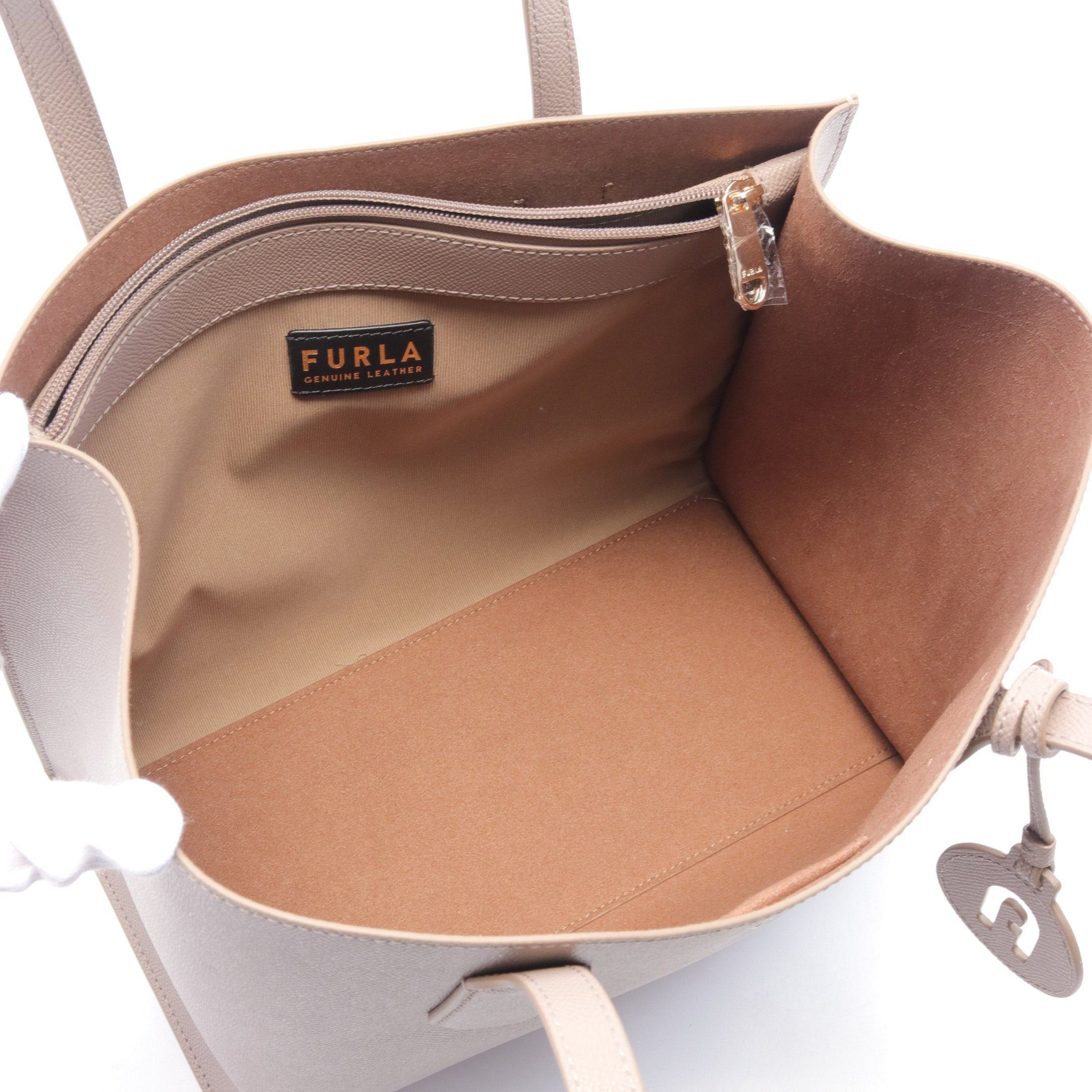 Furla Furla Classic Shoulder Bag Tote Leather Gray Brown Size ONE SIZE - 3 Thumbnail