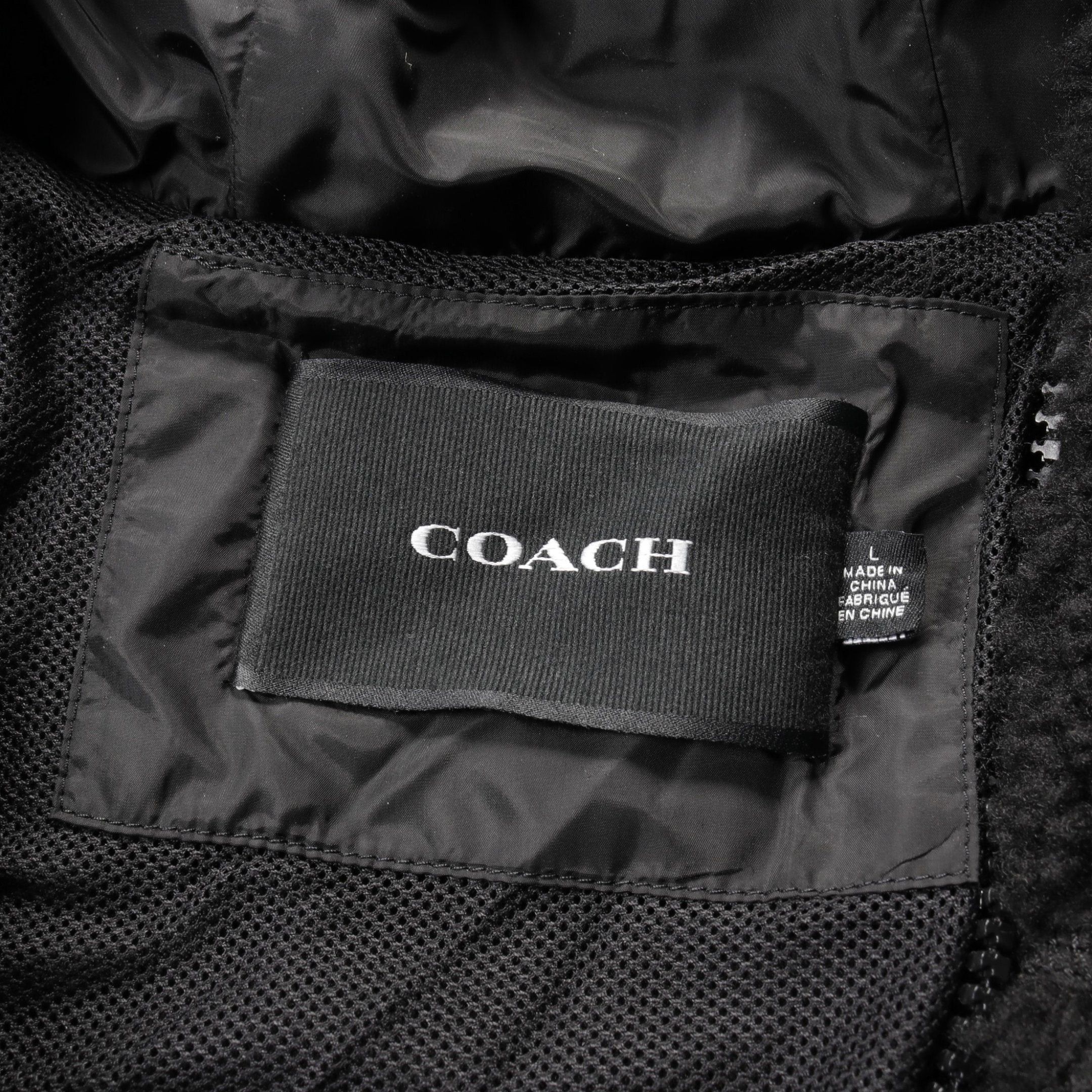 Coach Coach Sherpa Fake Fur Zip Hoodie Boa Fabric Jacket Black Size ONE SIZE - 3 Thumbnail