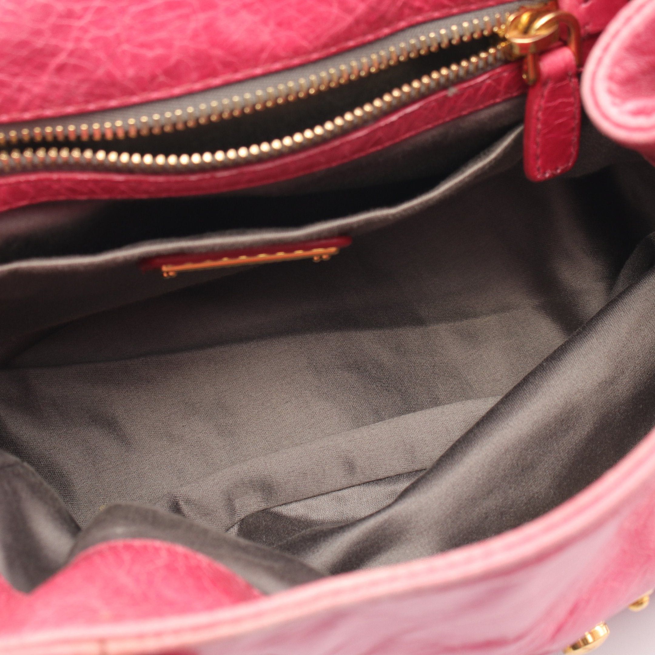 Miu Miu Miu Miu Vitello Lux Handbag Leather Pink Side Ribbon Size ONE SIZE - 3 Thumbnail