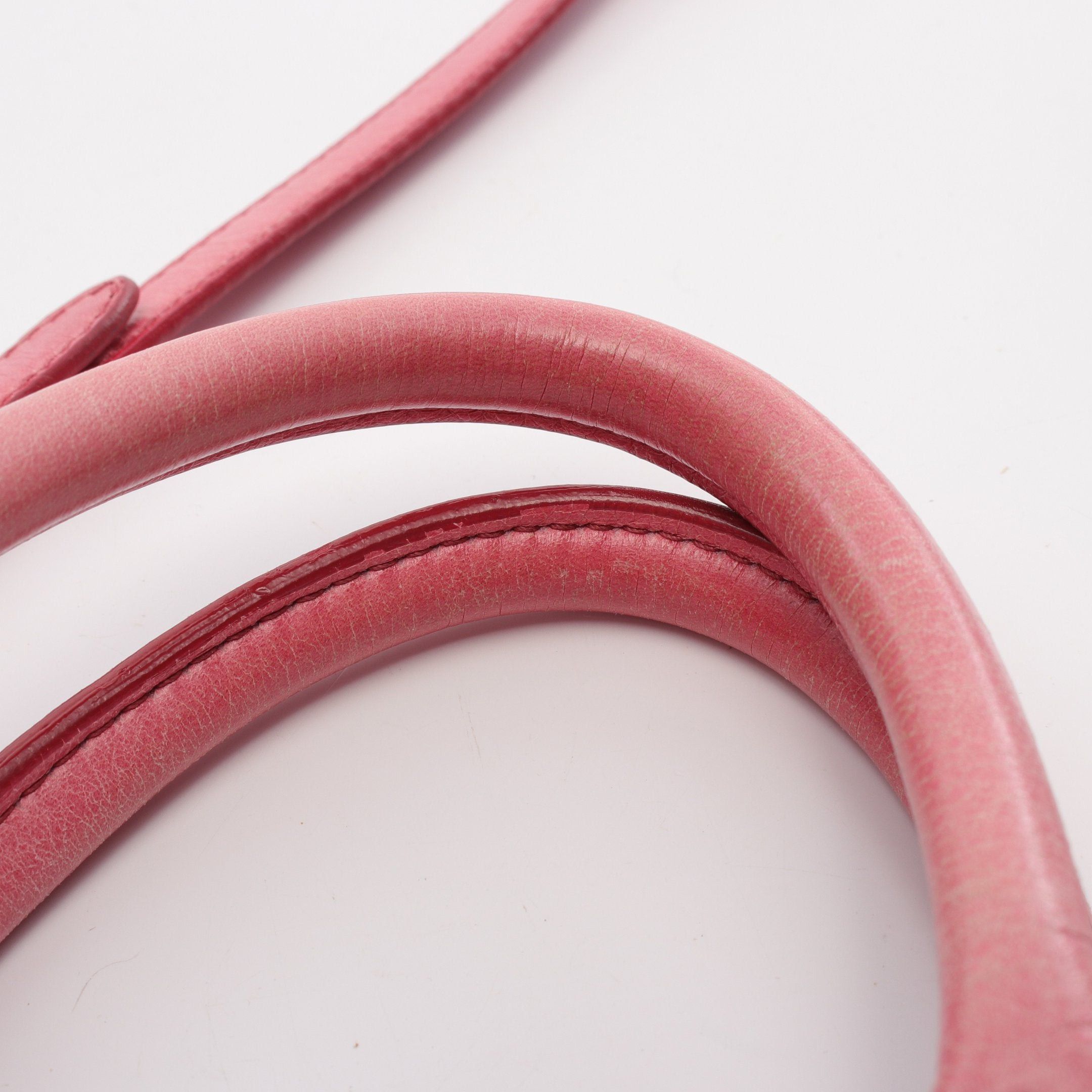 Miu Miu Miu Miu Vitello Lux Handbag Leather Pink Side Ribbon Size ONE SIZE - 8 Thumbnail