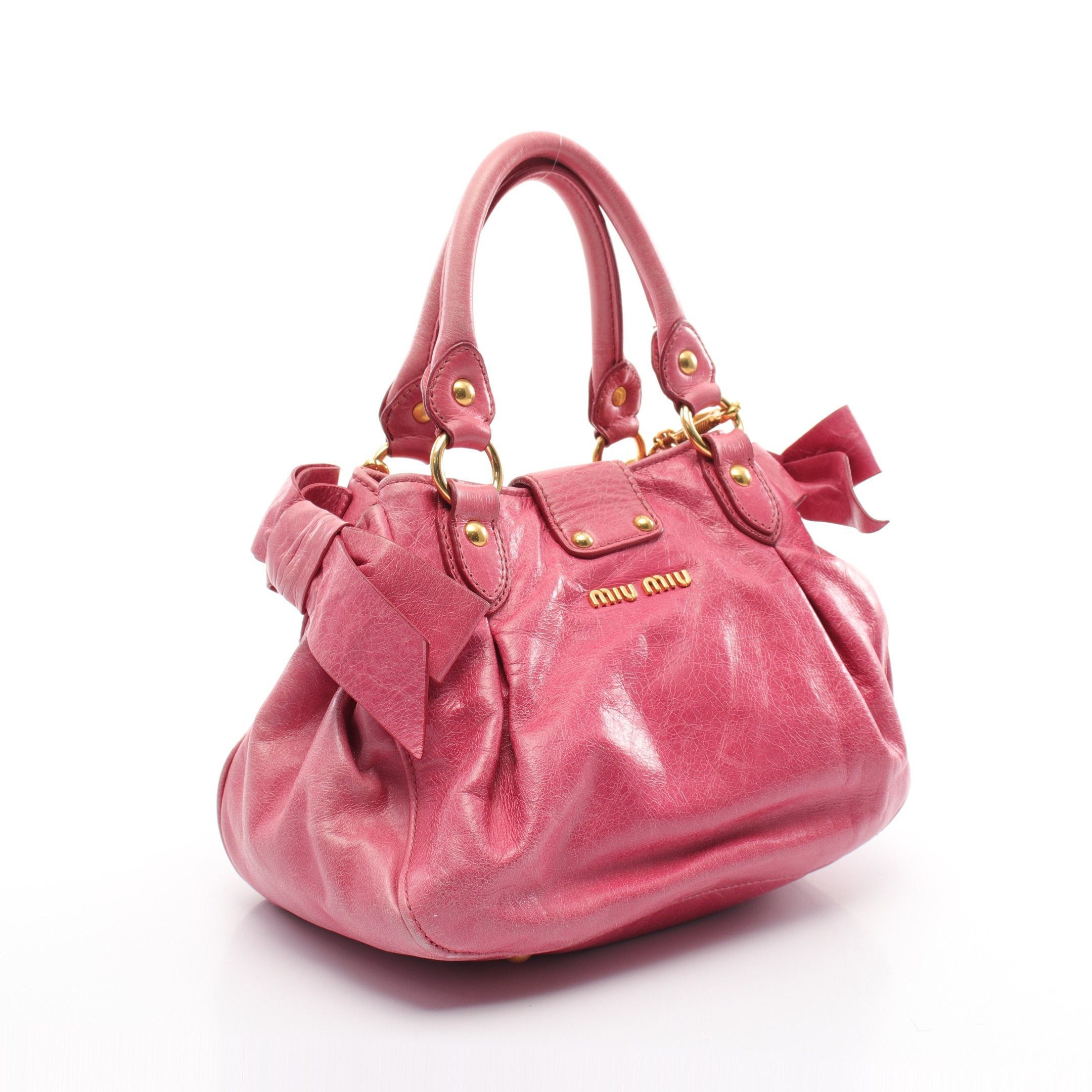 Miu Miu Vitello Lux Bow Bag ○ Labellov ○ Buy and Sell