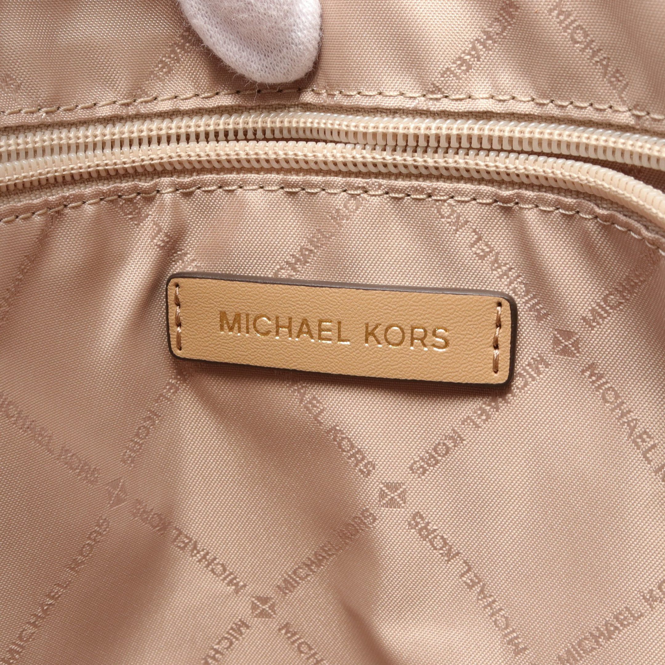 Michael Kors Michael Kors Charlotte Shoulder Bag Tote Leather White Gold Size ONE SIZE - 4 Thumbnail