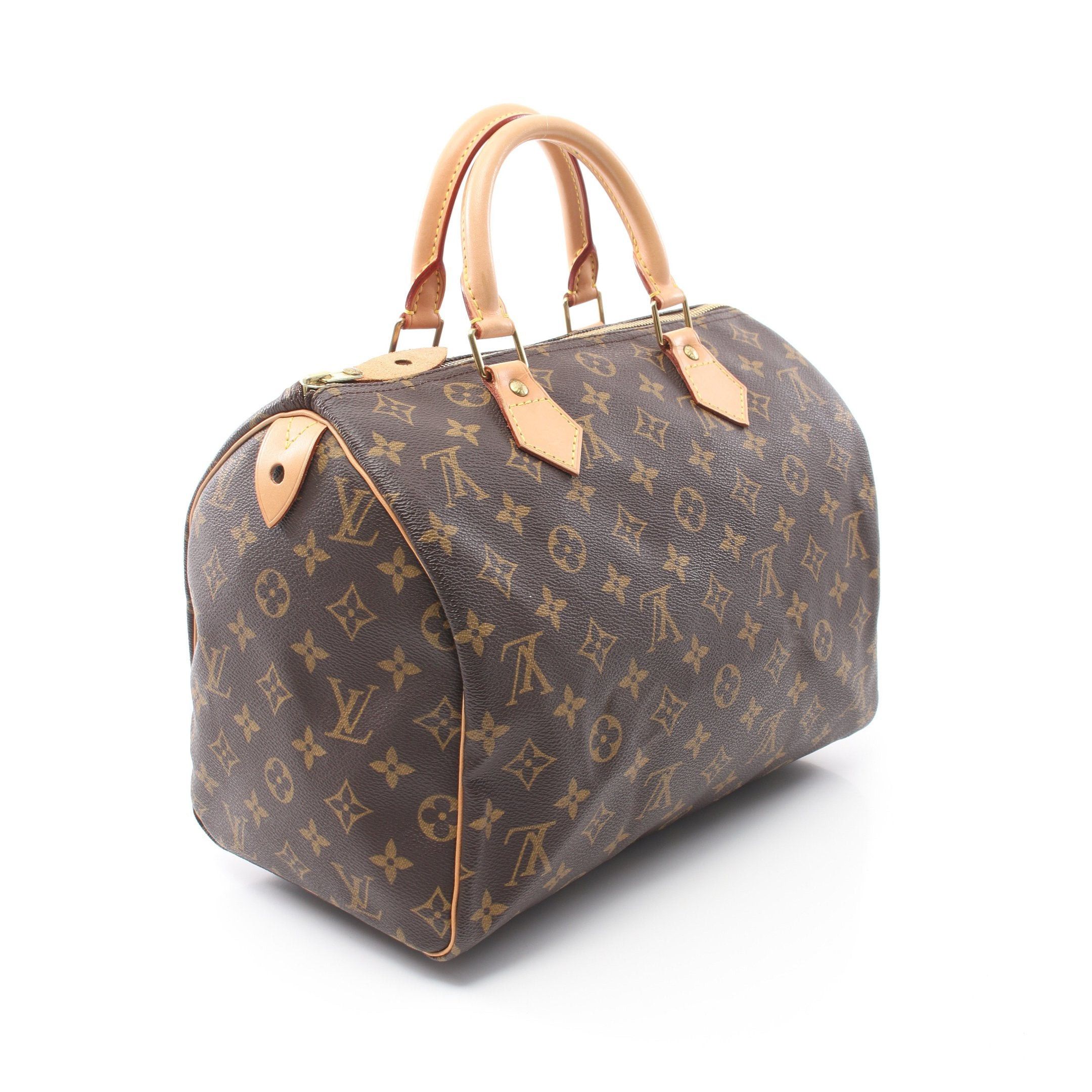 Louis Vuitton Louis Vuitton Speedy 30 Monogram Handbag Leather Brown Size ONE SIZE - 2 Thumbnail
