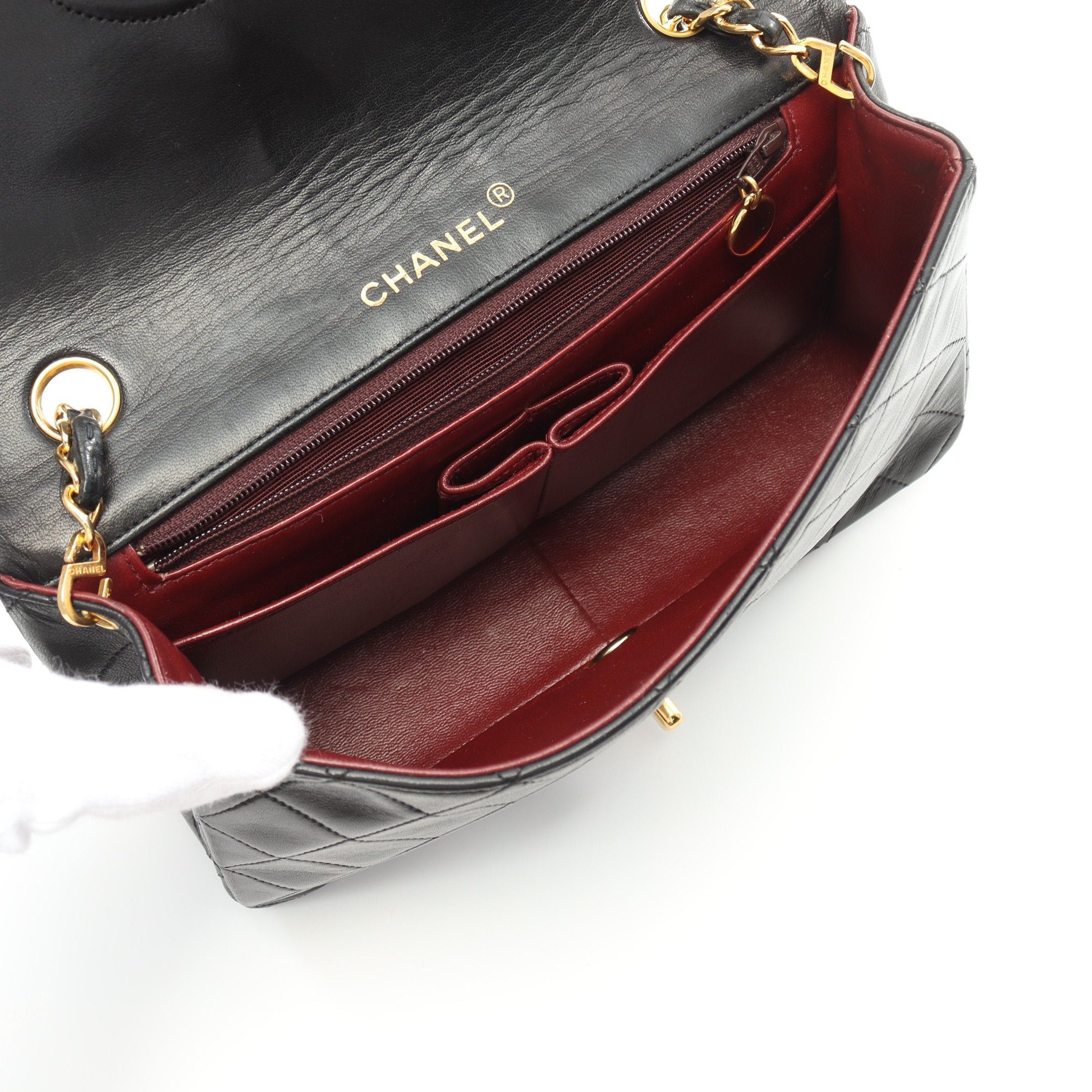 Chanel Chanel Full Flap Matelasse Chain Shoulder Bag Lambskin Black Gold Hardware Size ONE SIZE - 3 Thumbnail