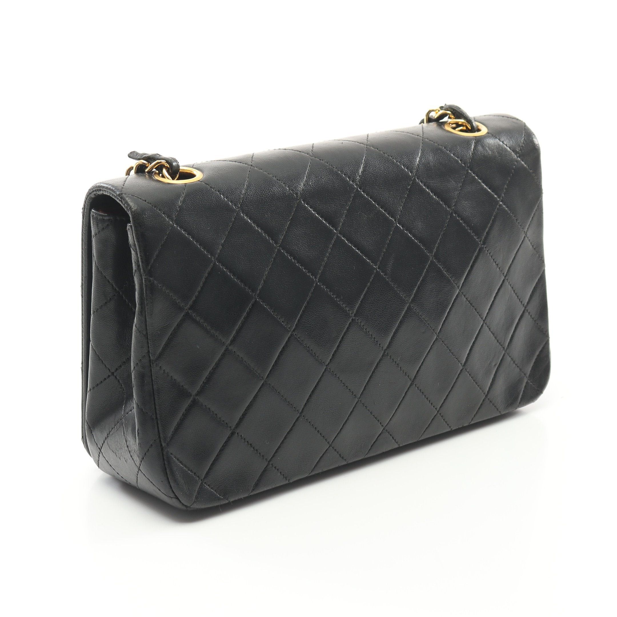 Chanel Chanel Full Flap Matelasse Chain Shoulder Bag Lambskin Black Gold Hardware Size ONE SIZE - 2 Thumbnail