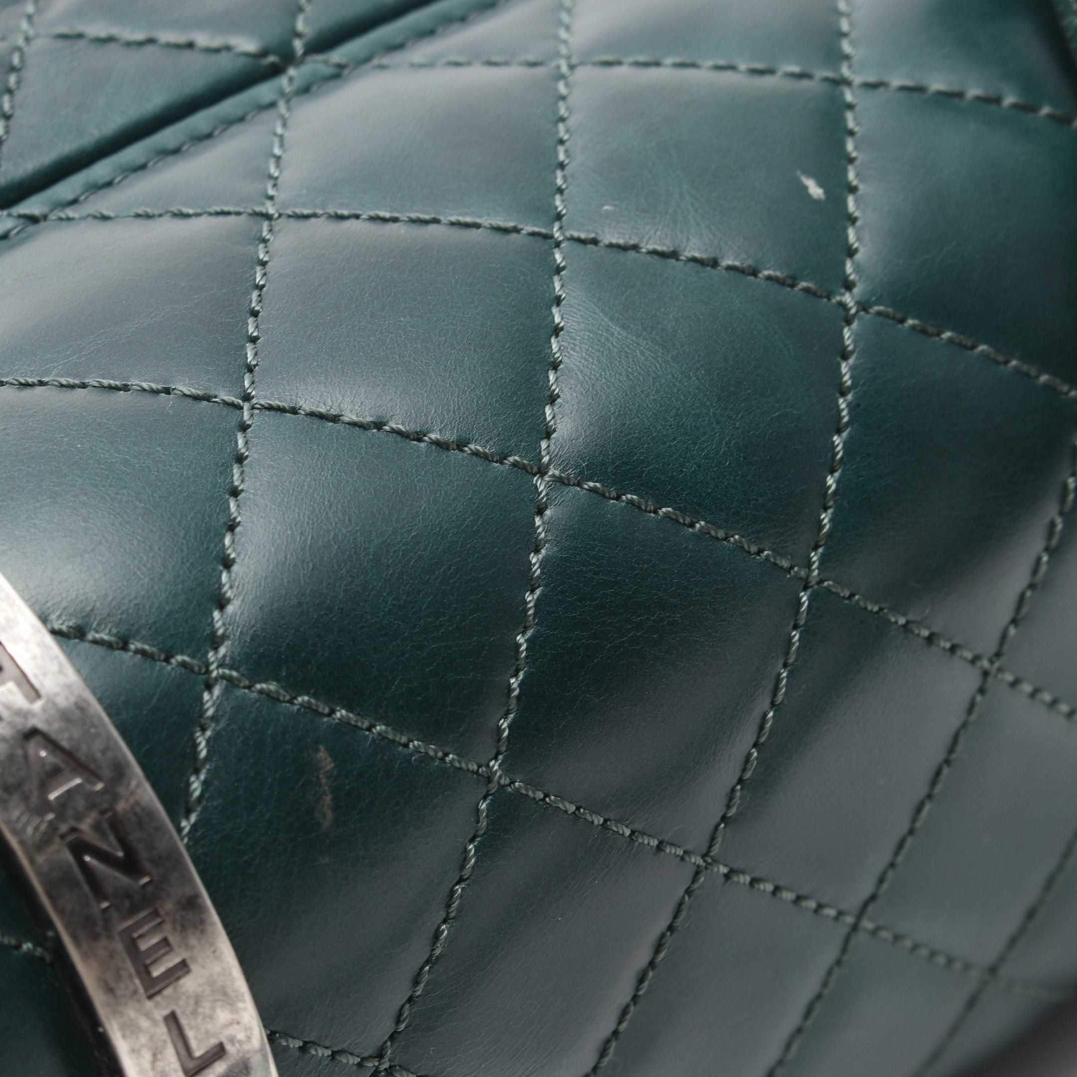 Chanel Chanel Matelasse Backpack Rucksack Calfskin Dark Green Antique Silver Hardware Size ONE SIZE - 9 Thumbnail