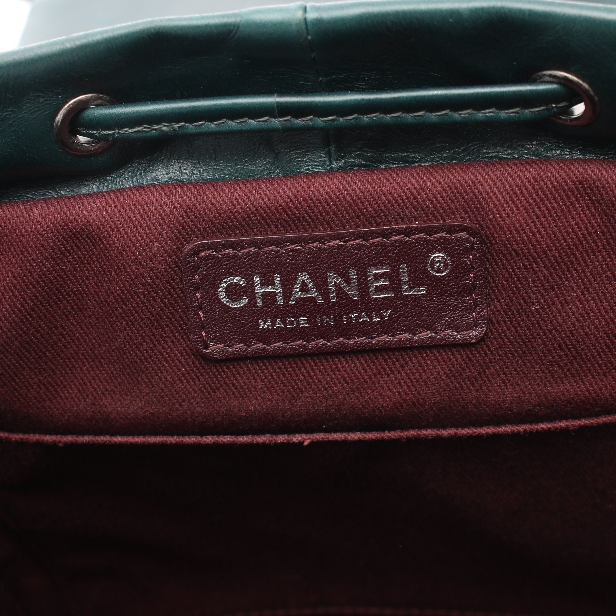 Chanel Chanel Matelasse Backpack Rucksack Calfskin Dark Green Antique Silver Hardware Size ONE SIZE - 4 Thumbnail