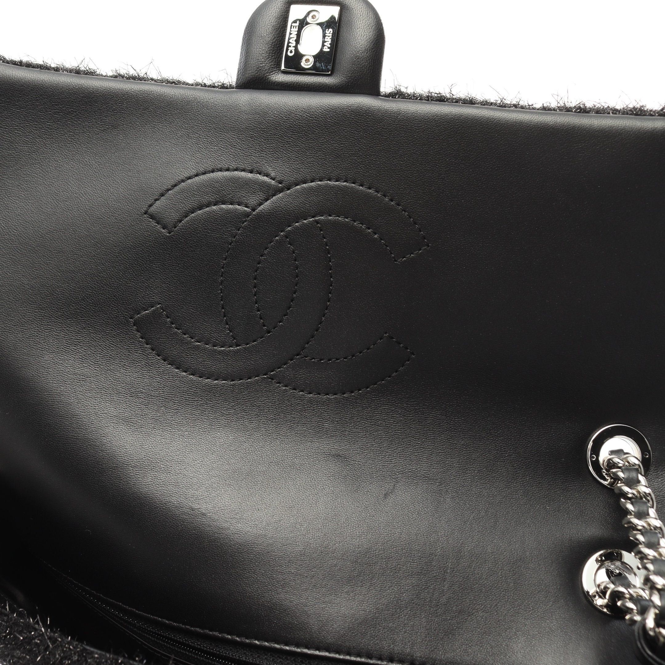 Chanel Chanel Matelasse Double Chain Shoulder Bag Tweed Black Silver Hardware Rame Size ONE SIZE - 6 Thumbnail