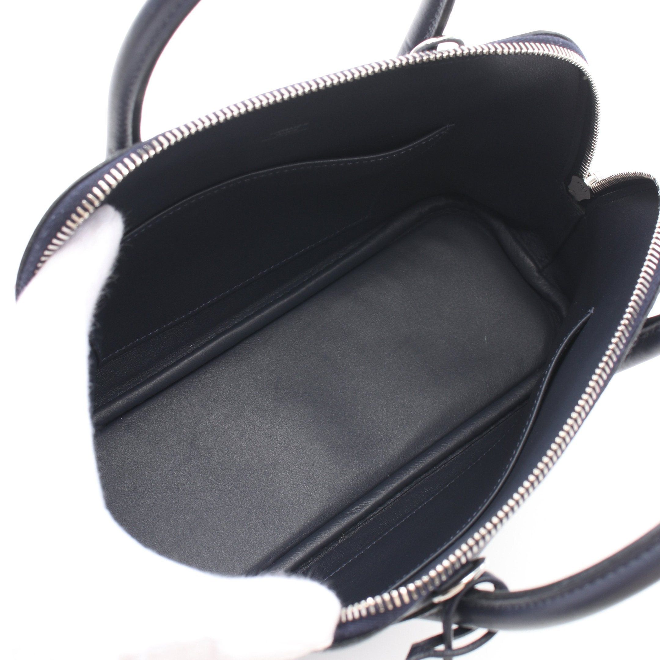 Hermes Hermes Bolide 1923 25 Bleu Nui Handbag Evercolor Navy Silver Hardware B Stamp Size ONE SIZE - 3 Thumbnail