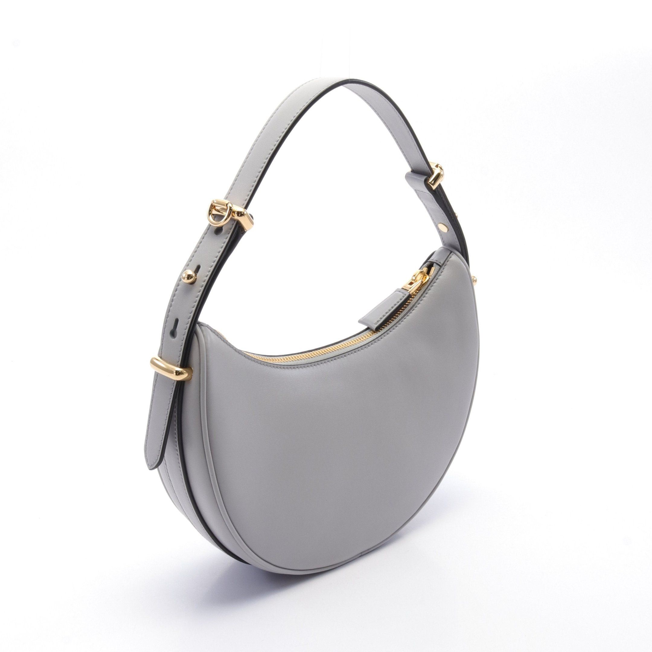 Prada Prada Soft Calf Arke Handbag Leather Light Blue Size ONE SIZE - 2 Thumbnail