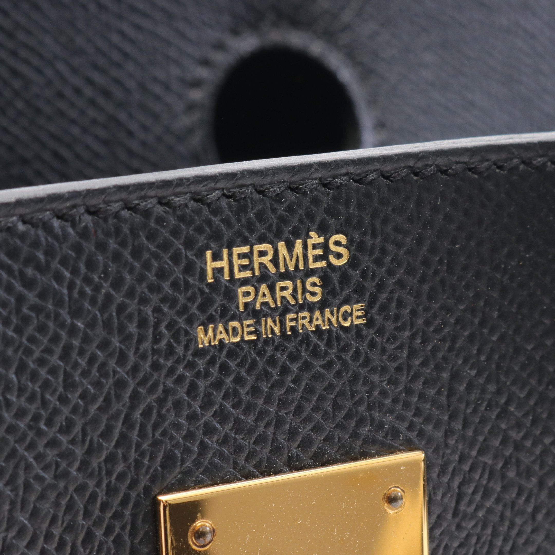 Hermes Hermes Birkin 30 Serie Handbag Veau Epsom Black Gold Hardware U Stamp Size ONE SIZE - 4 Thumbnail