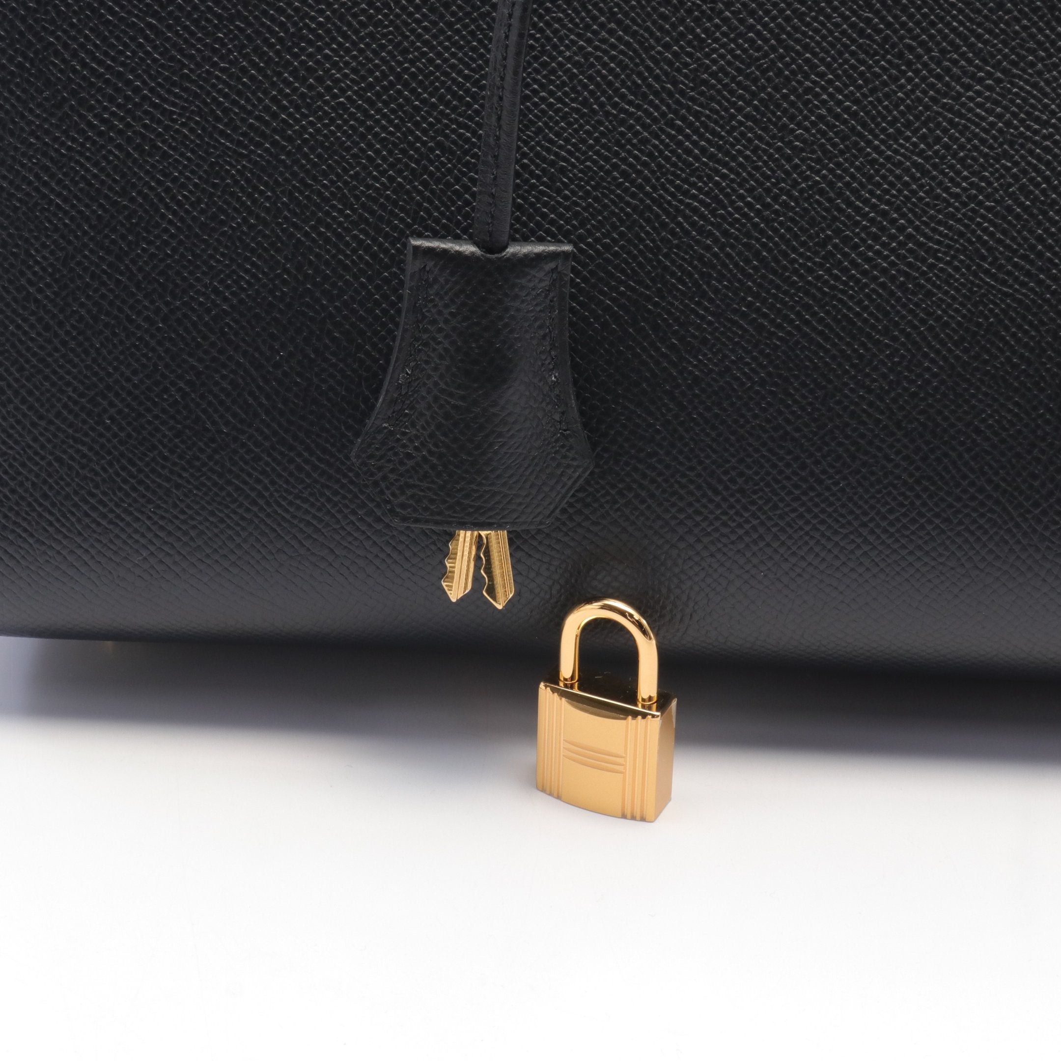 Hermes Hermes Birkin 30 Serie Handbag Veau Epsom Black Gold Hardware U Stamp Size ONE SIZE - 6 Thumbnail