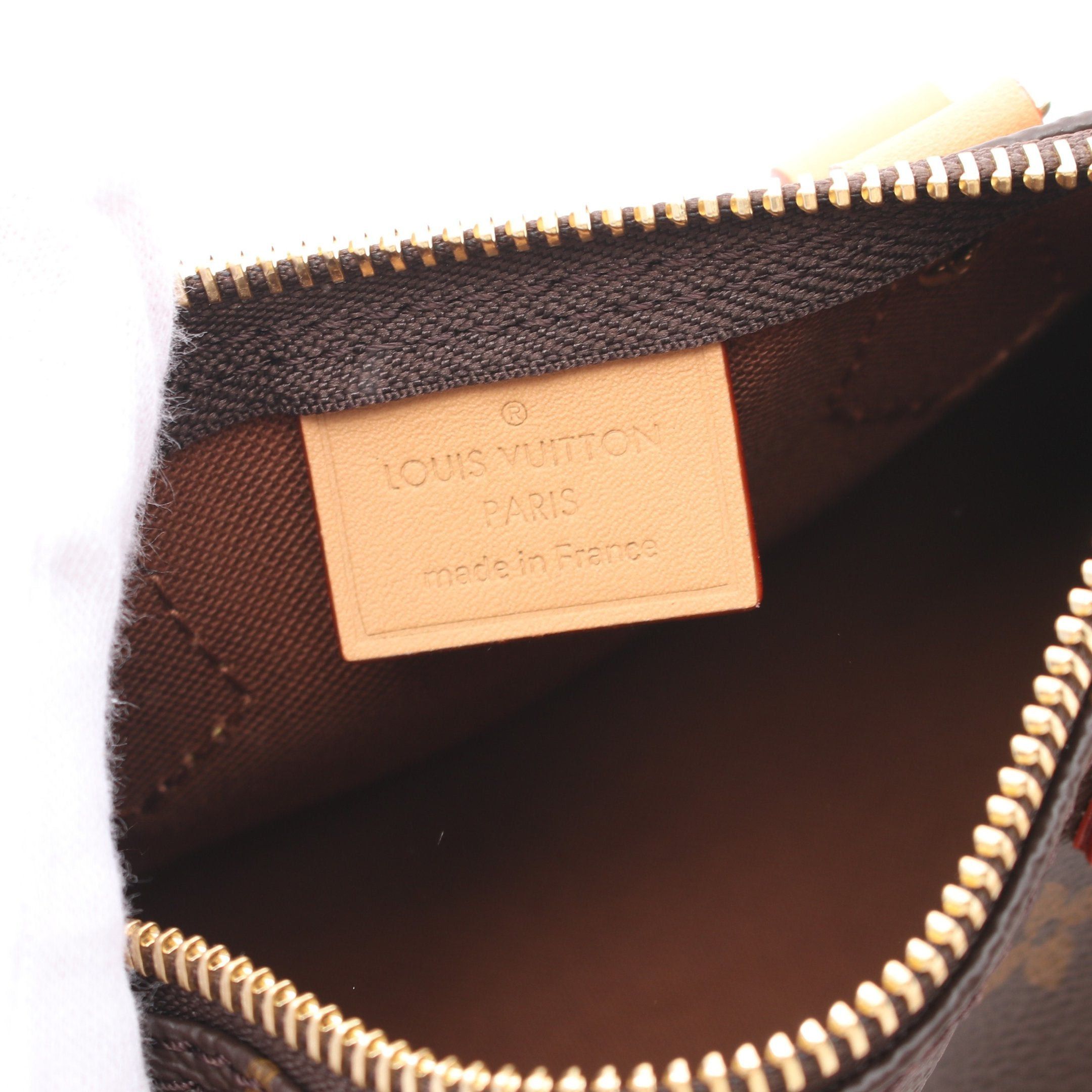 Louis Vuitton Louis Vuitton Nano Speedy Monogram Handbag Leather Brown Size ONE SIZE - 4 Thumbnail